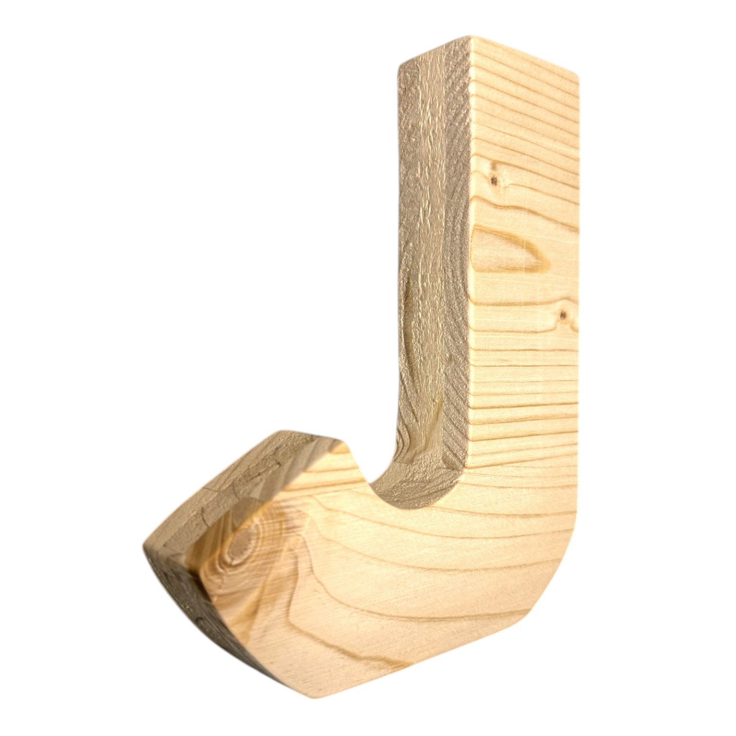 Zayno Deko-Buchstaben Holzbuchstabe "J" aus massivem Fichtenholz (Packung, 1 St., Fördert das Kennenlernen des Alphabetes), in liebevoller Handarbeit aus hochwertigem Fichtenholz gefertigt.