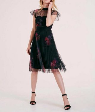 Ashley Brooke by heine Shirtkleid Ashley Brooke Damen Designer-Plisseekleid, schwarz-bordeaux