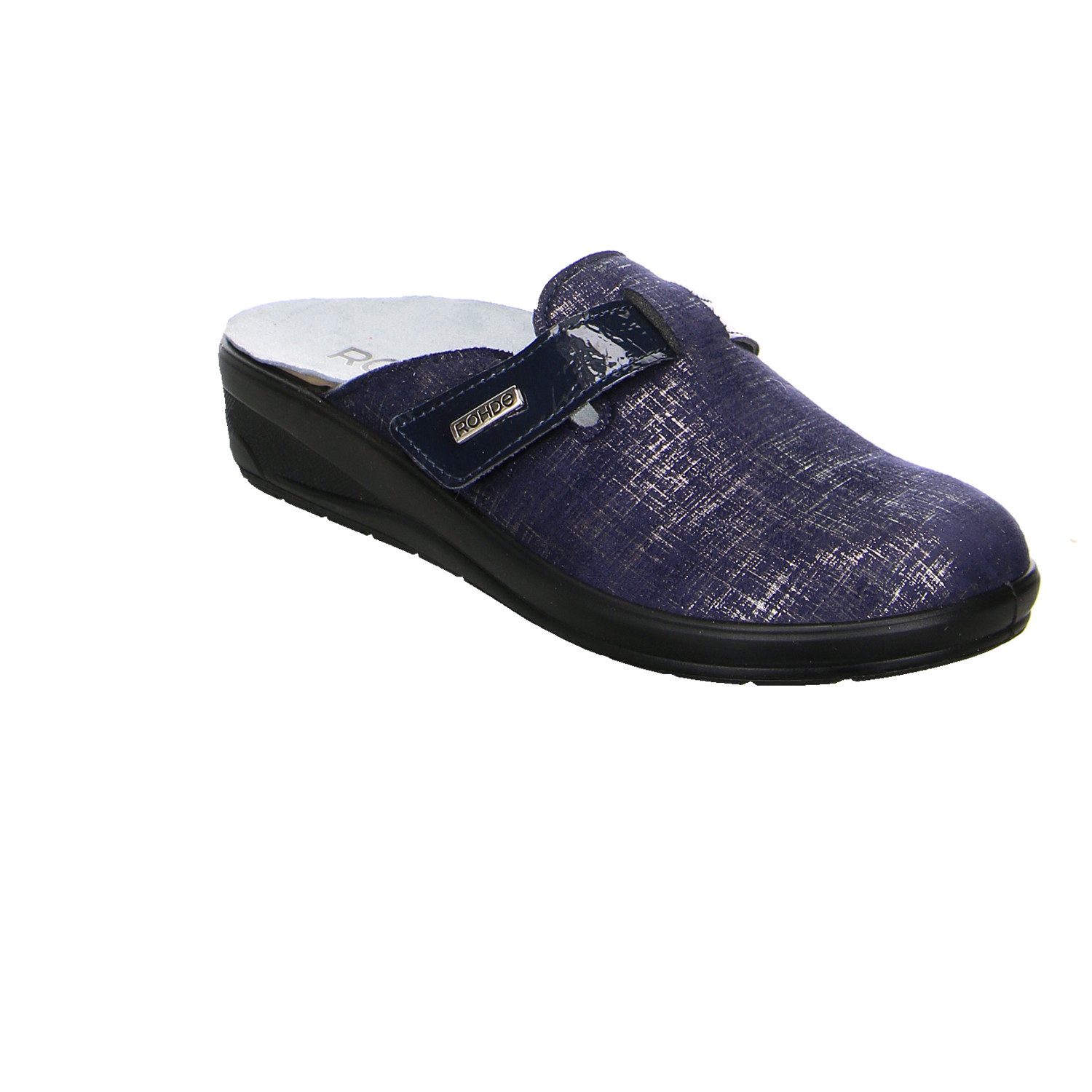 Rohde Rohde Metallic, Glanzleder Clog - Sabot blau Sabot günstig online kaufen