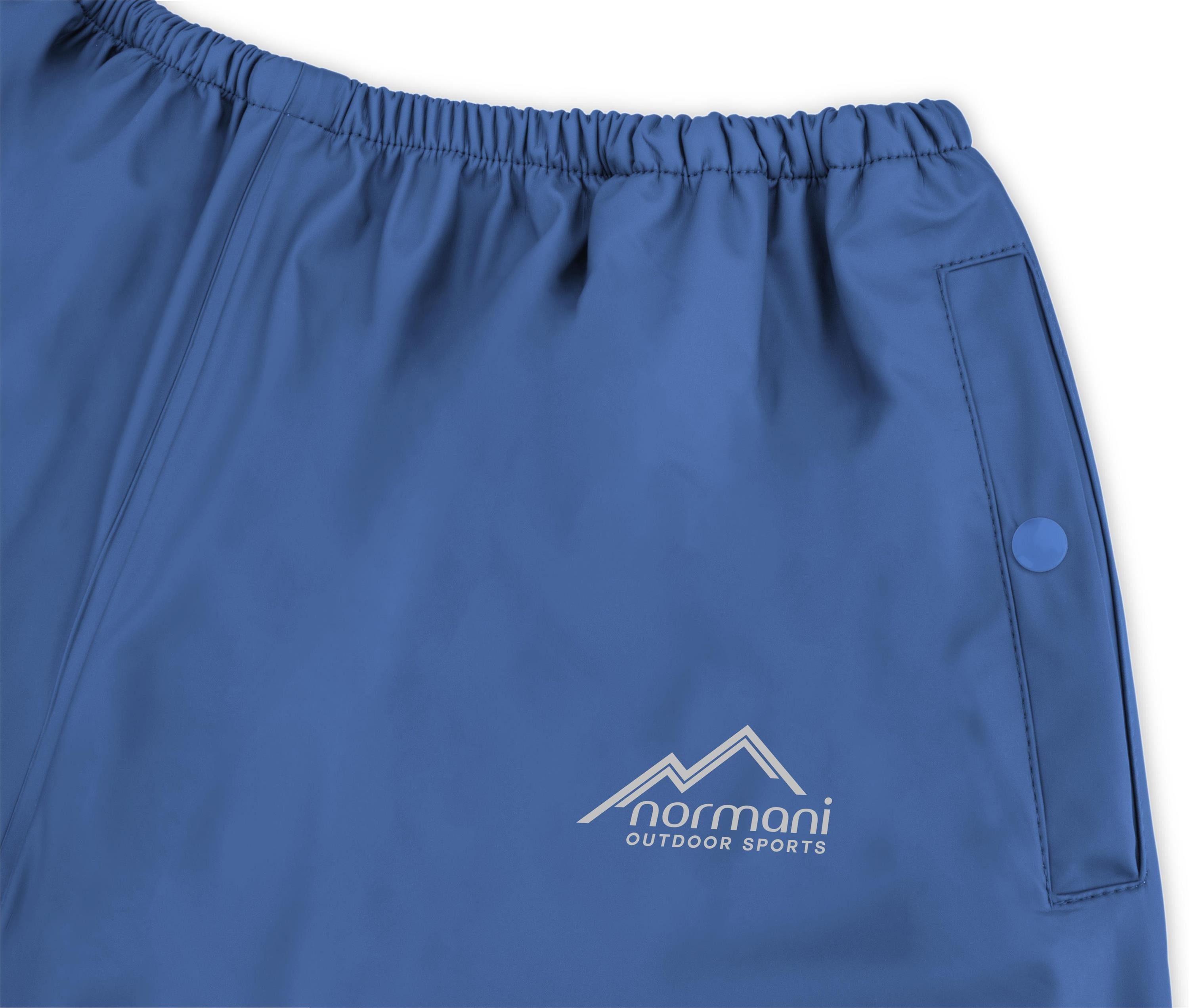 normani Regenhose Kinder Regenhose York Jungen und Mädchen - Wind- und wasserdichte Regenhose mit Reflektoren