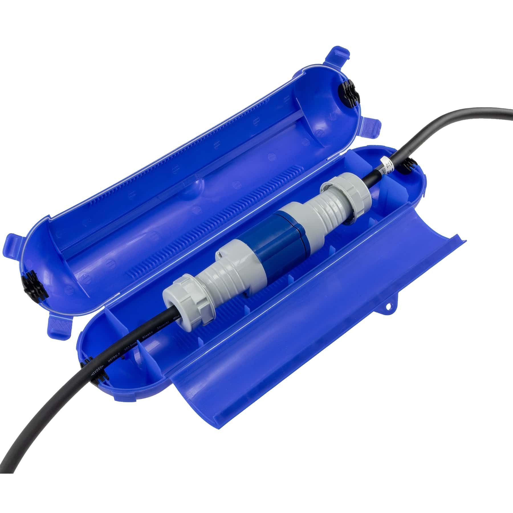 ChiliTec Verteilerbox CHILITEC Sicherheits-Schutzbox für Электропровод, IP44, 365x90 mm, blau