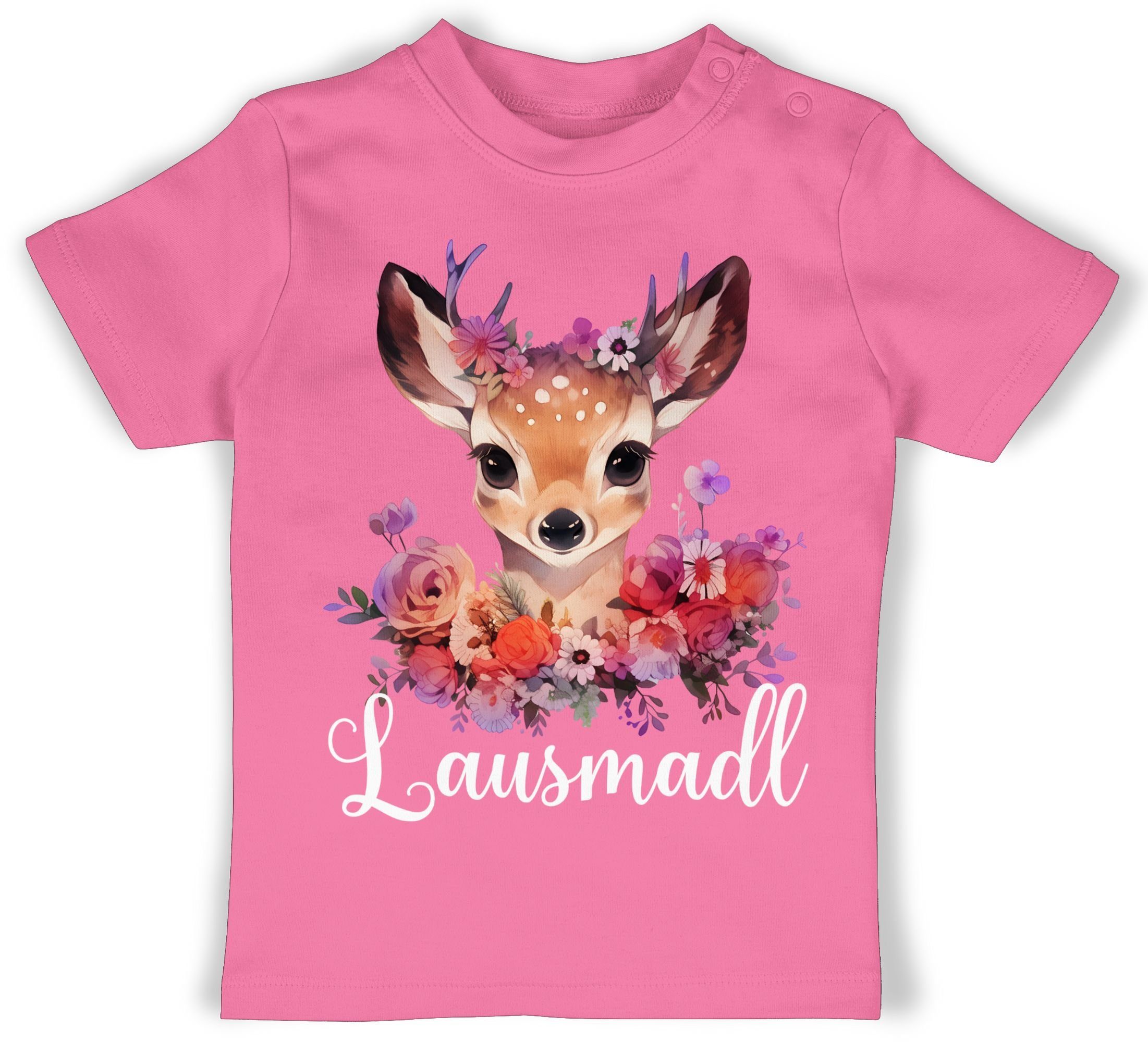 Mode Lausmadel Lausdrindl Outfit Baby 3 Pink Lausmadl für Shirtracer Lausmädchen T-Shirt Oktoberfest