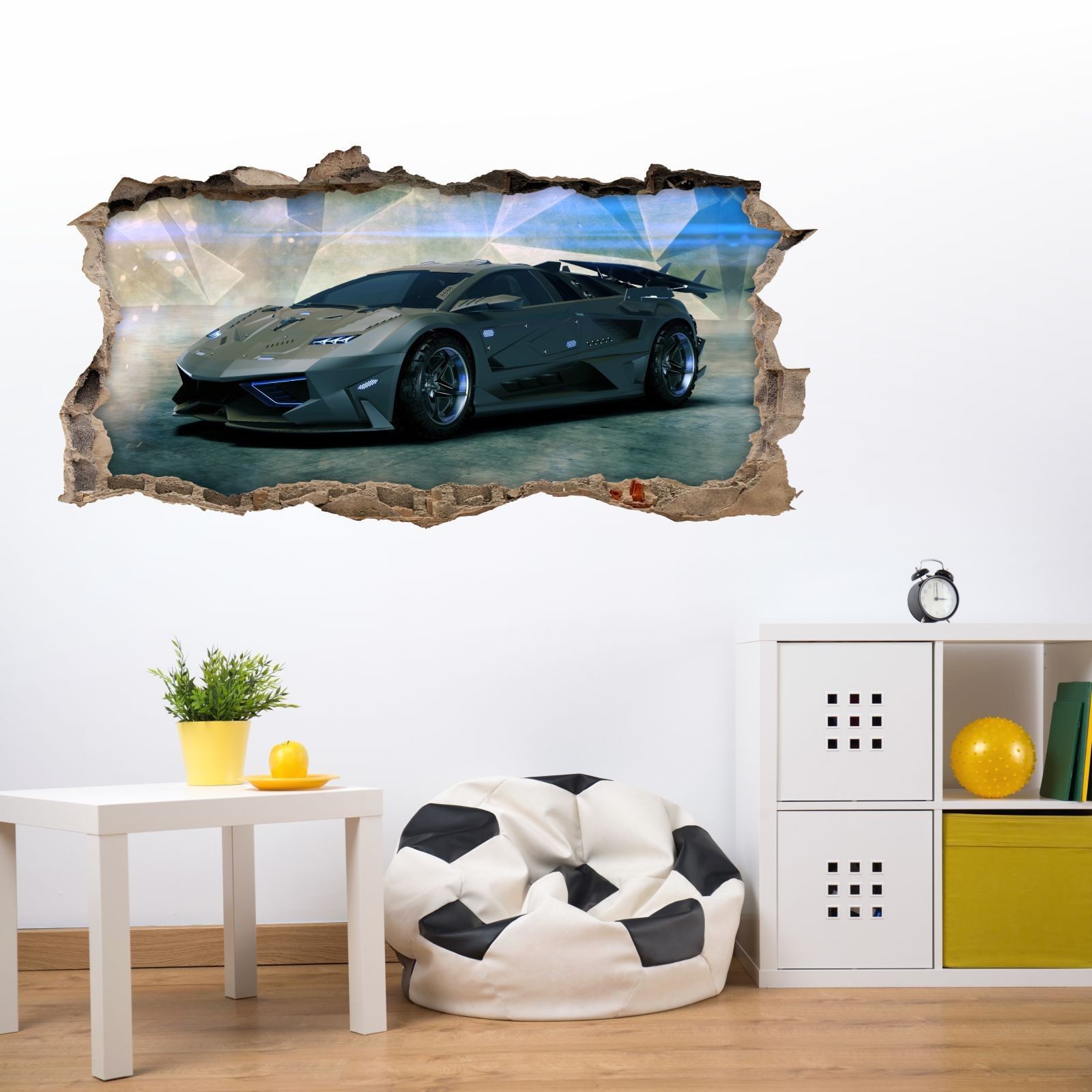 nikima Wandtattoo 106 Wandtattoo Sportwagen schwarz - Loch in der Wand - 75 günstig online kaufen