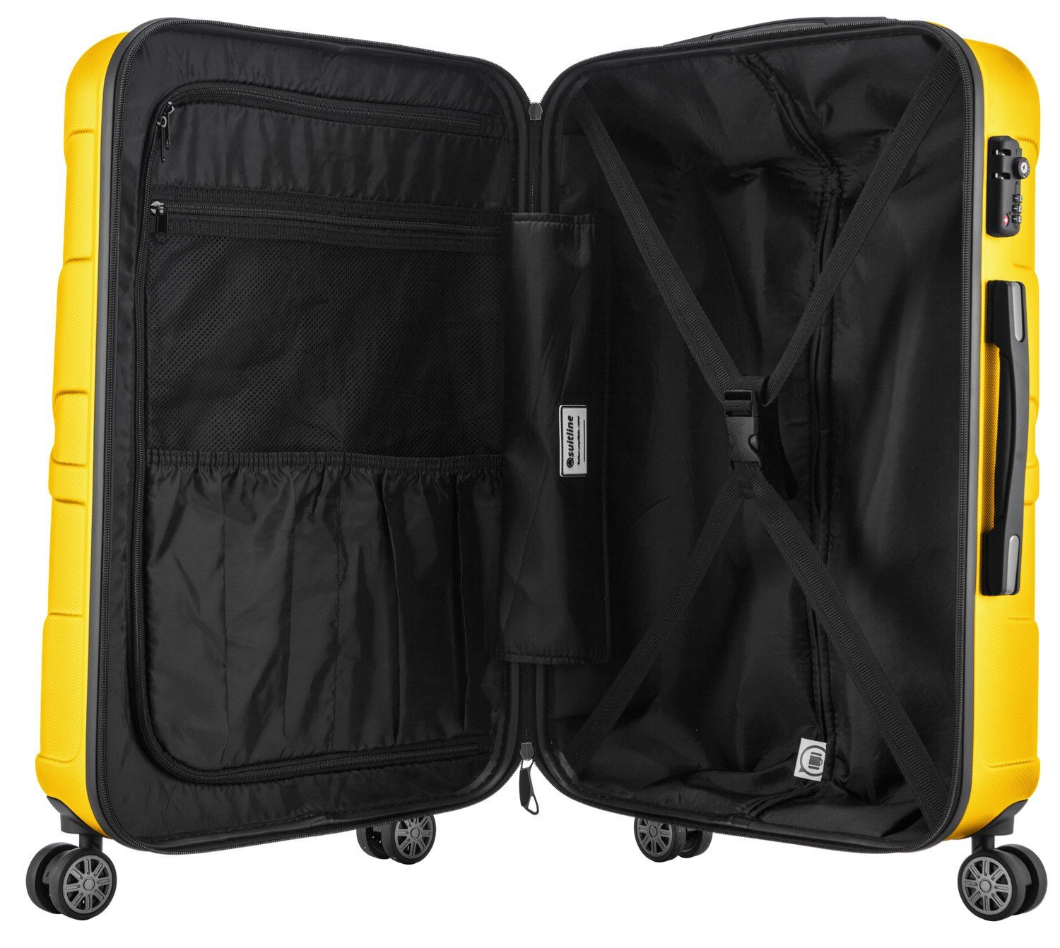 Suitline Handgepäckkoffer S1, 4 Rollen, Trolley 55x35x20 cm Bordgepäck Koffer Doppelrollen 34 L
