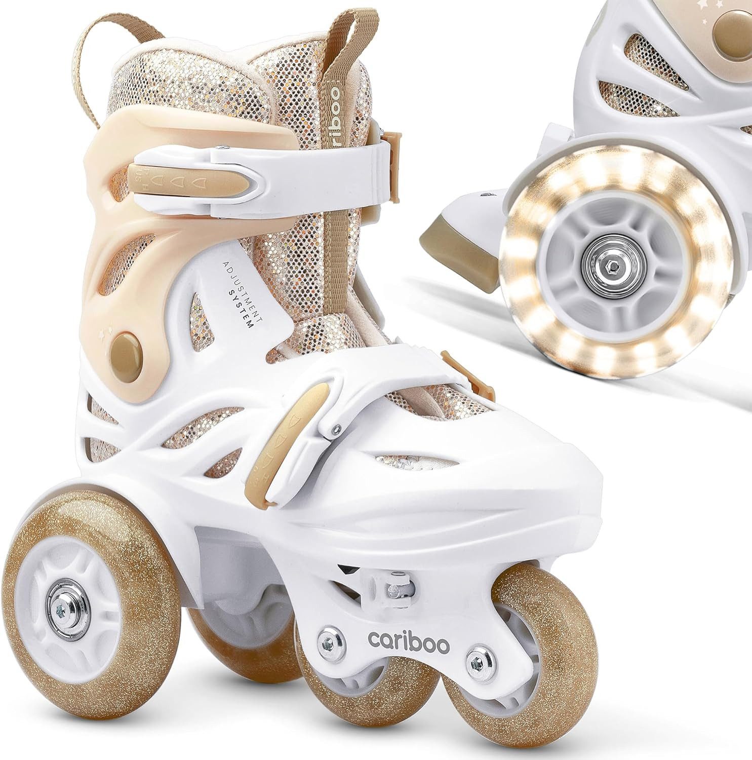 Cariboo Rollschuhe Kinder-Inliner CARIBOO BALLERINA Inline skates verstellbar LED