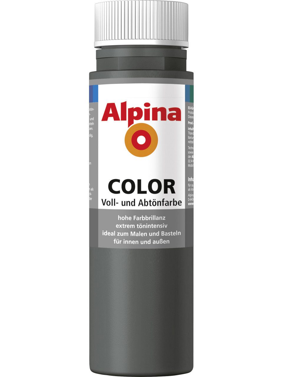 Alpina Vollton- und Abtönfarbe Alpina Color Abtönfarbe dark grey 250 ml