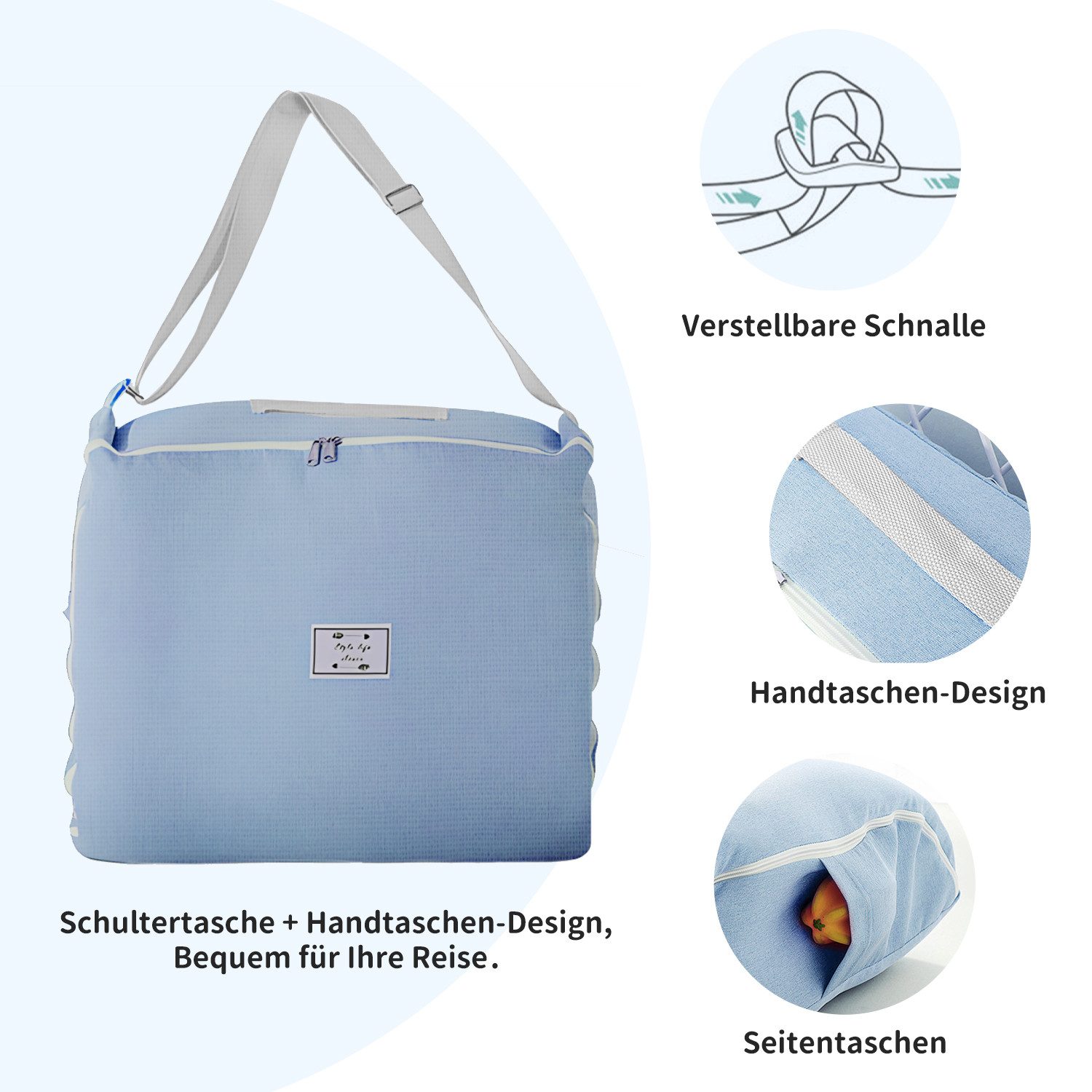 SEHAUSEU Kuschelnest Kuschelnest Bettnestchen Babylounge Babykokon Handtaschendesign, Wickelauflage