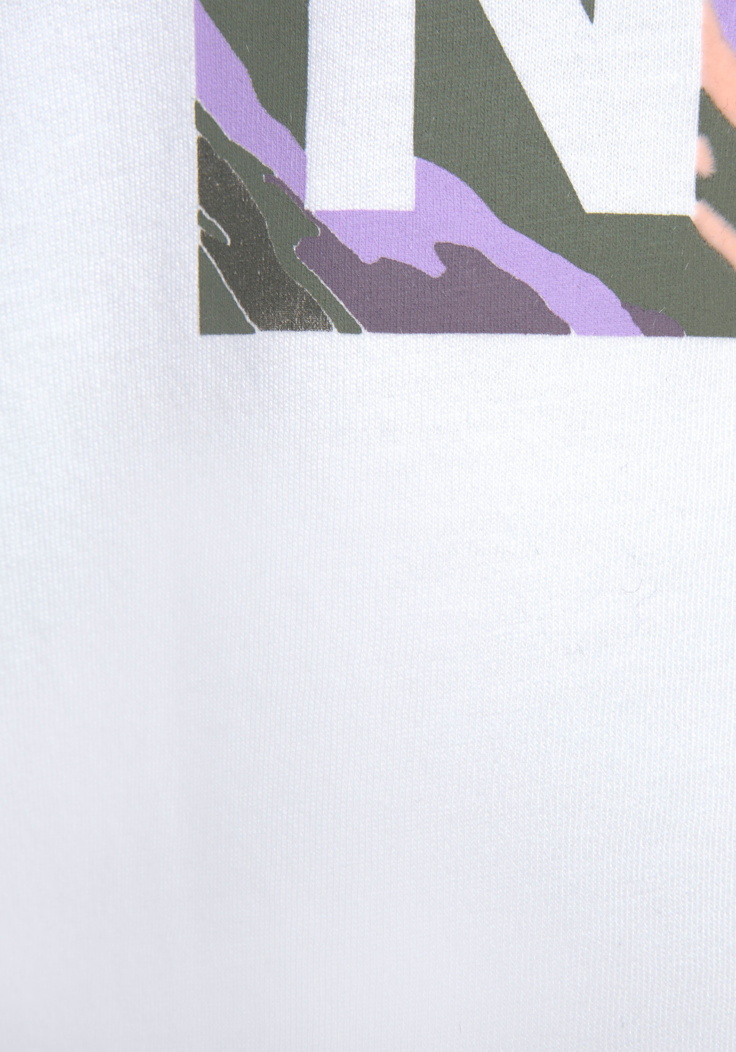 Elbsand Langarmshirt Inea mit Frontdruck, Longsleeve, lockerer Schnitt