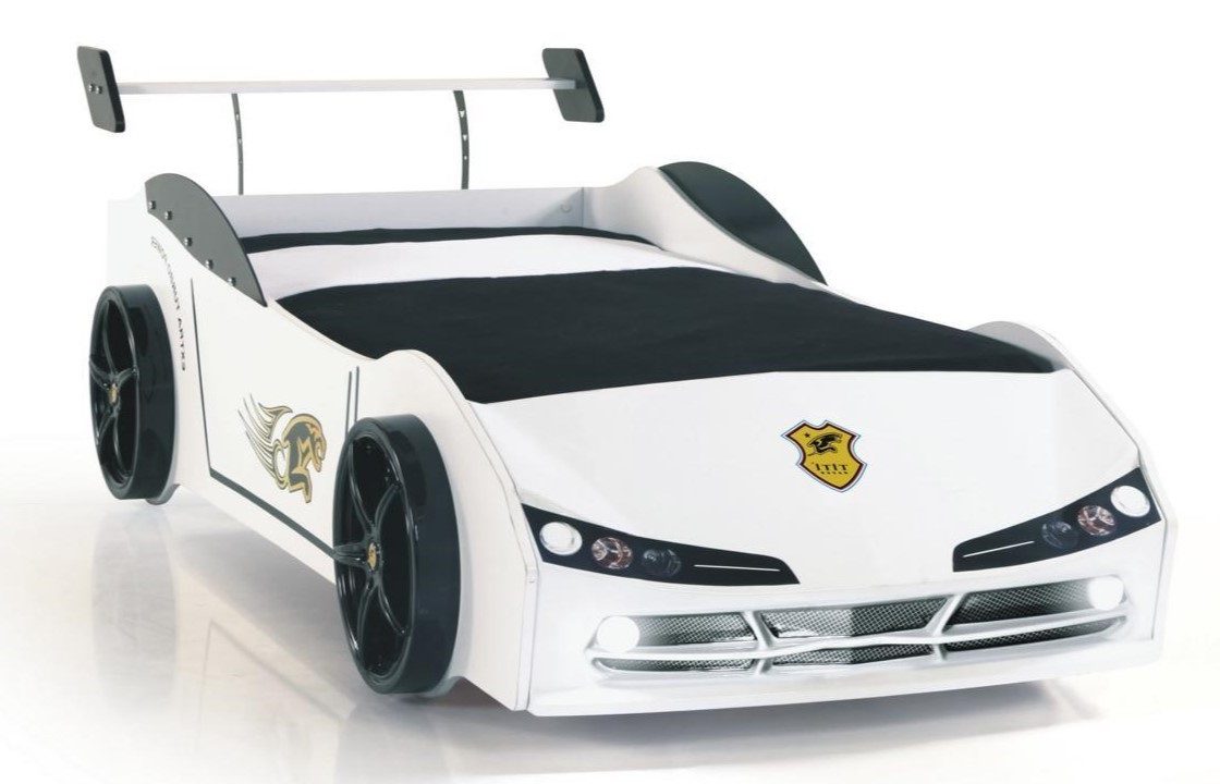 Xlmoebel Autobett Rennwagen Bett mit Matratze für kleine Motorsportfans (Kinderbett, 1-tlg., Kinderbett), Hergestellt in Europa