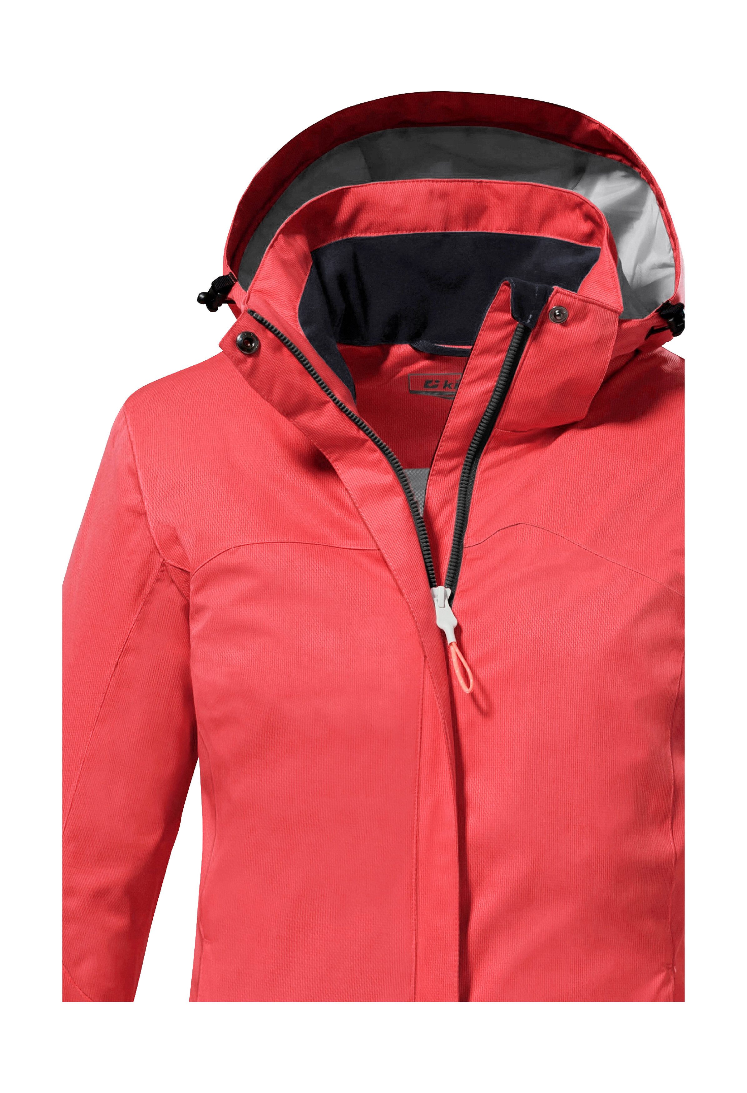 Killtec Outdoorjacke KOS 133 WMN JCKT Wasser- und winddichte Damenjacke mit abnehmbarer Kapuze
