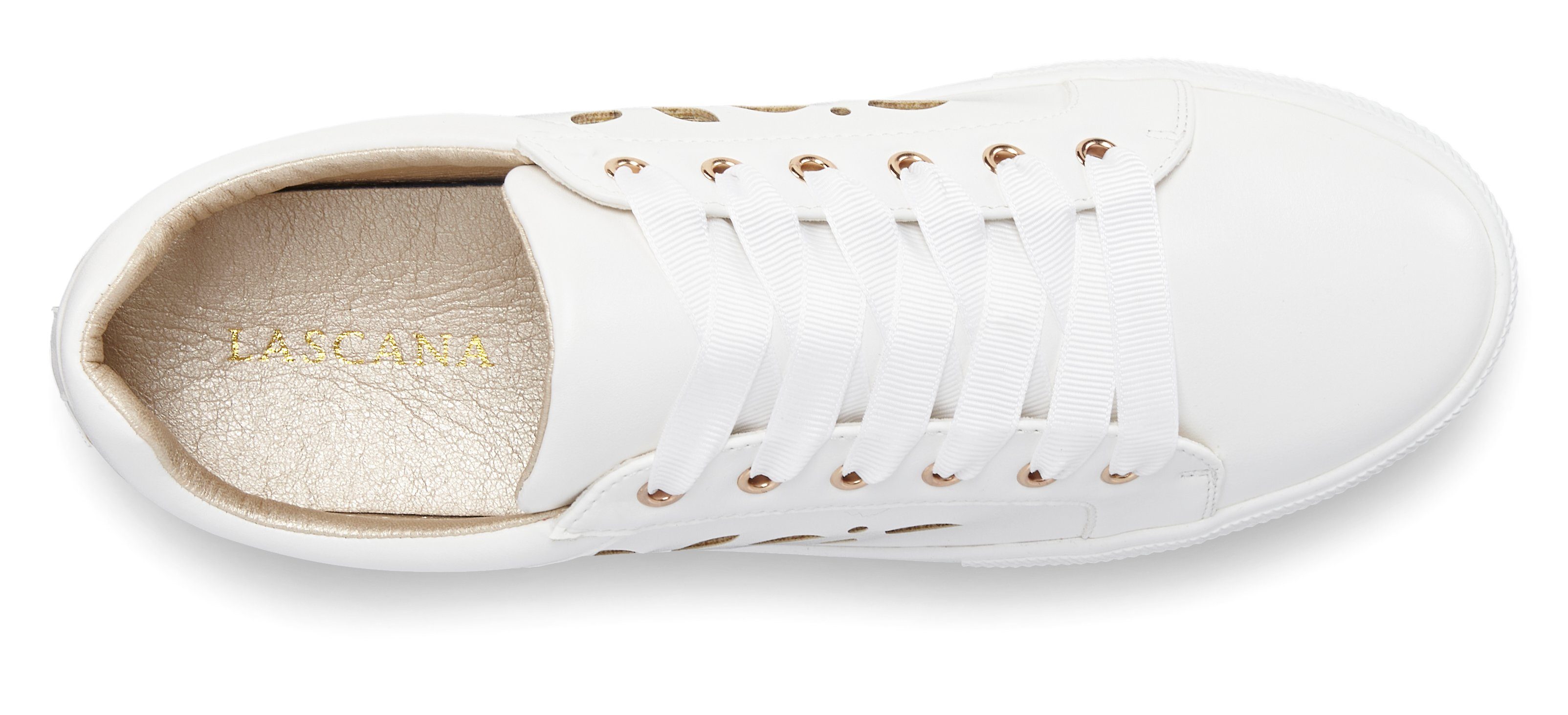 LASCANA Sneaker mit kleinen Cut-Outs, Schnürhalbschuhe, Freizeitschuhe VEGAN
