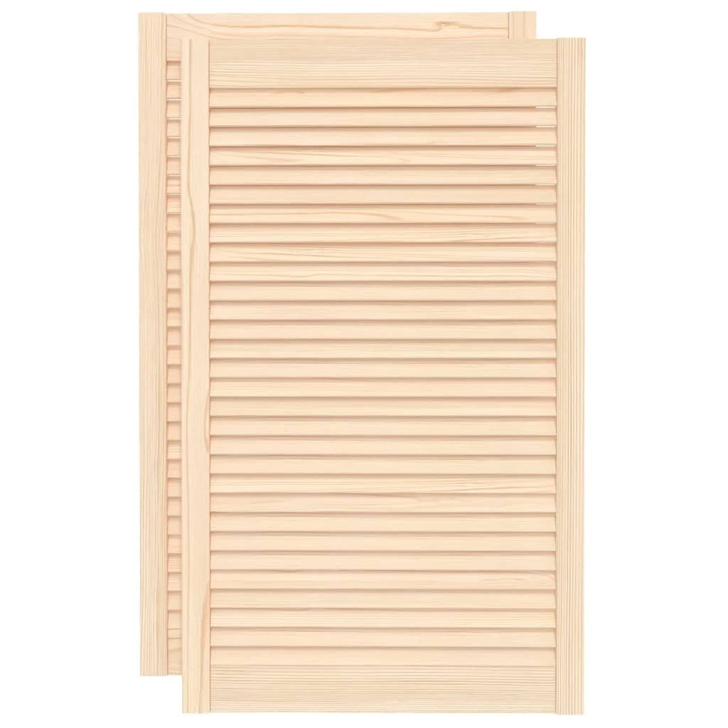 vidaXL Schranktür, Türen Lamellen-Design 2 Stk. 99,3x59,4 cm Massivholz
