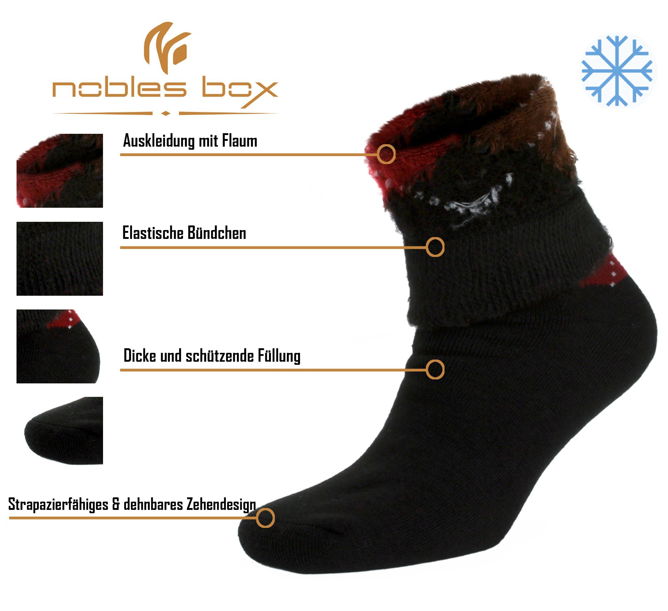 NoblesBox Thermosocken Herren Arbeitssocken Größe) (Beutel, Wintersocken Asorti-2 Herren Herren EU Socken, Warme 2-Paar, 41-45