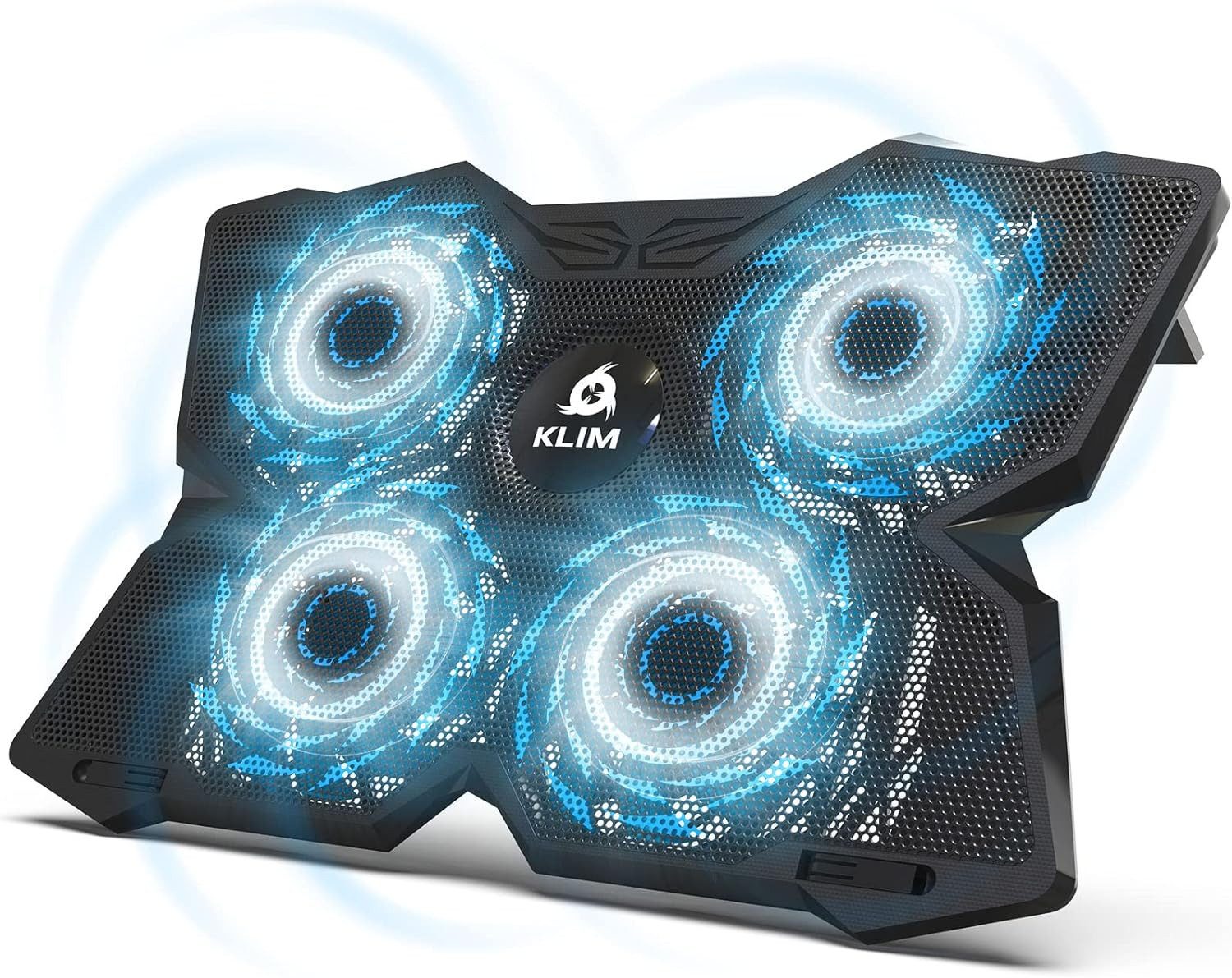 KLIM Кулер для ноутбука Diamond, mit 4 Lüftern, geeignet für 17,3 / 18 / 19 Zoll Laptop