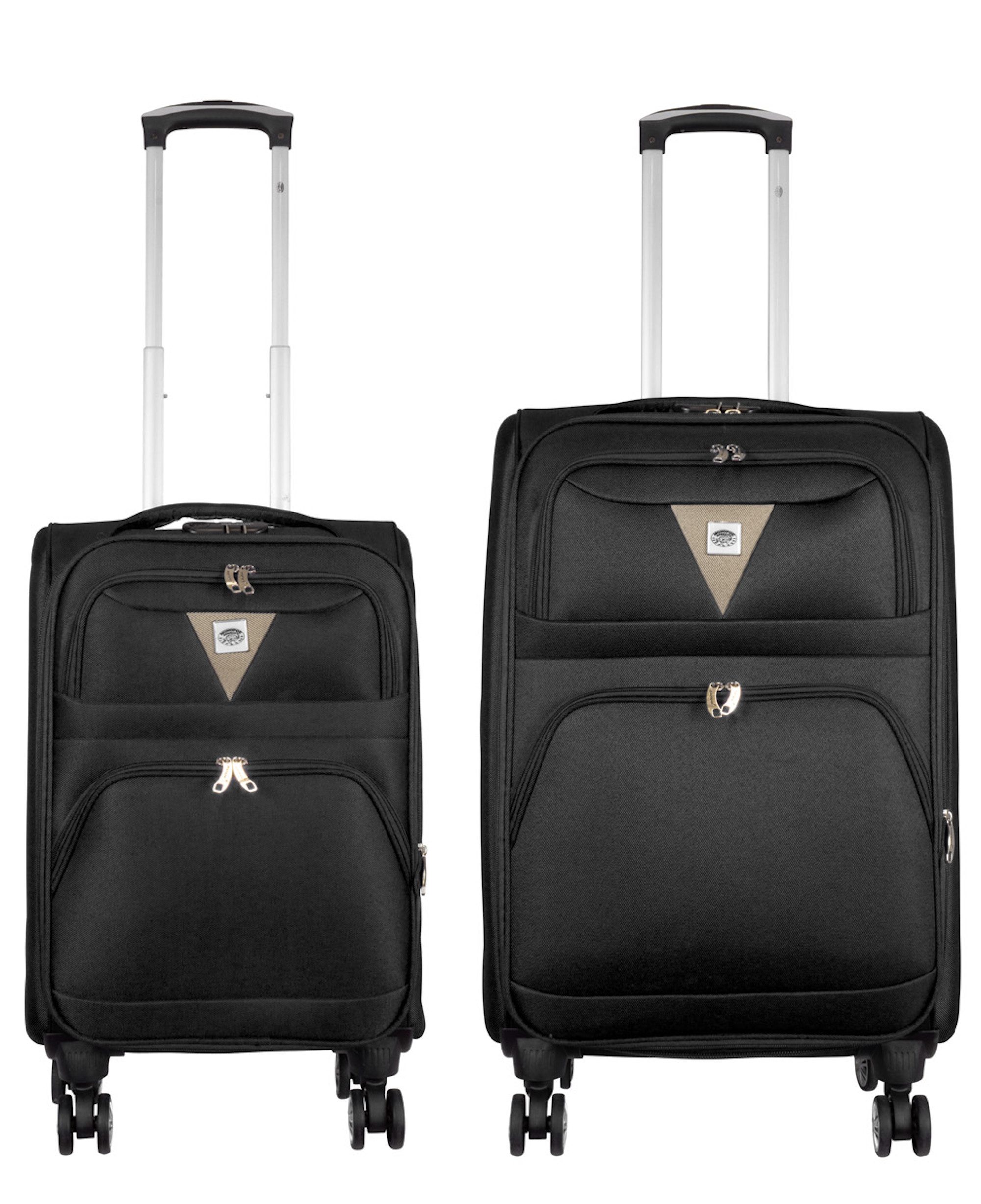 MONOPOL® Trolleyset Kofferset, 2-tlg. 68+55cm, 4 Rollen, Dehnfalte