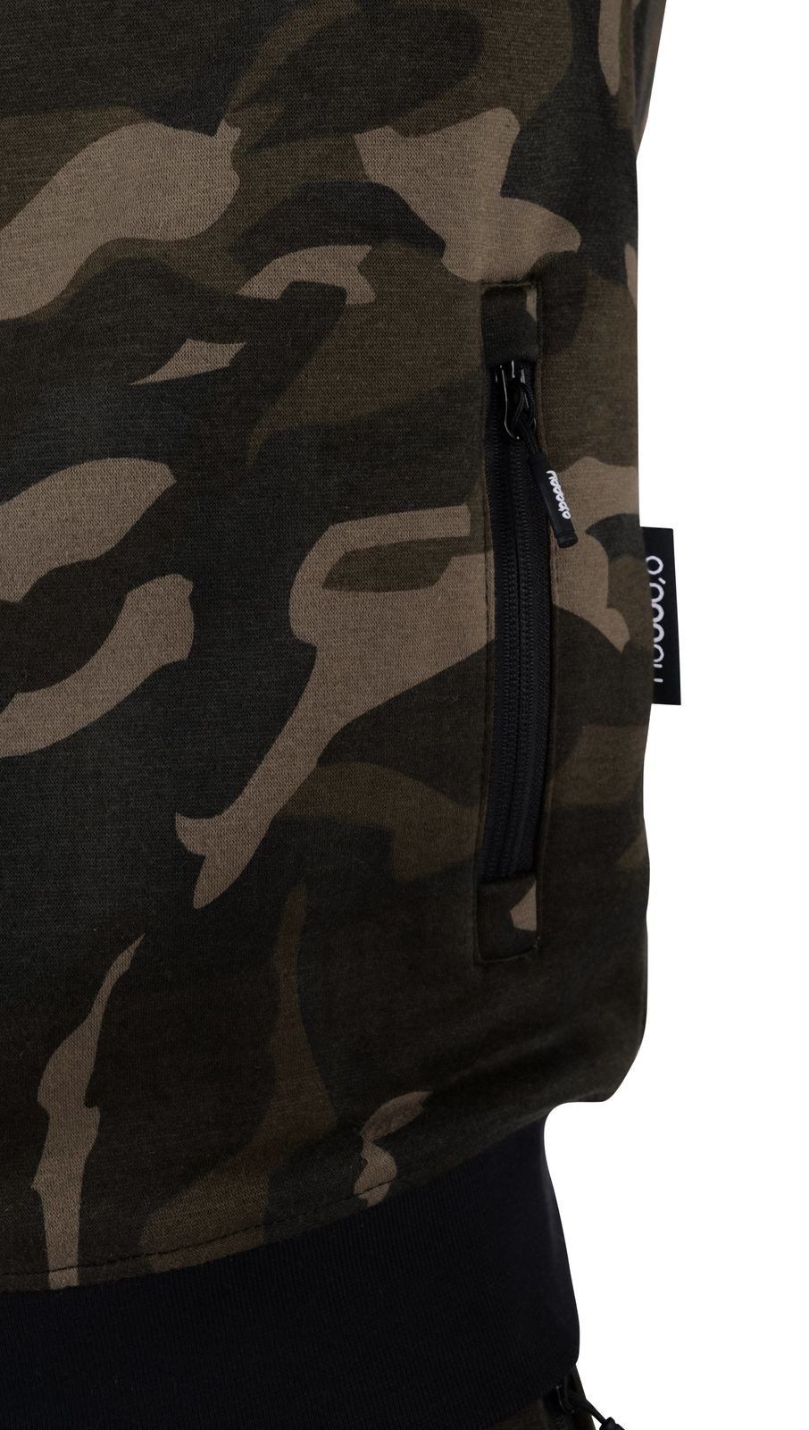 O'Poppy Jogginganzug Herren camo olive (2-tlg), mit Kapuze und Taschen mit Reißverschluss