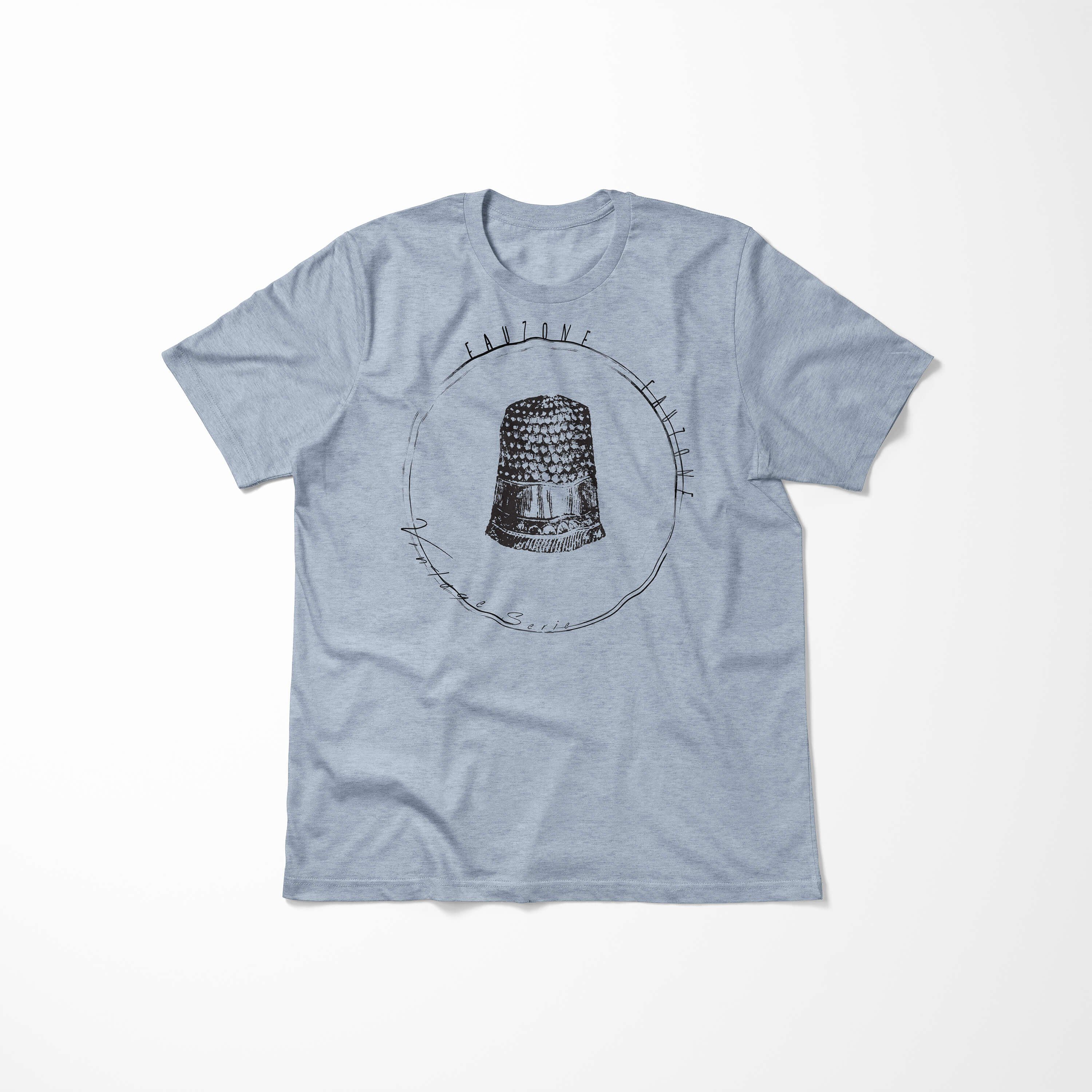 T-Shirt Art Sinus Vintage Herren Fingerhut T-Shirt Stonewash Denim