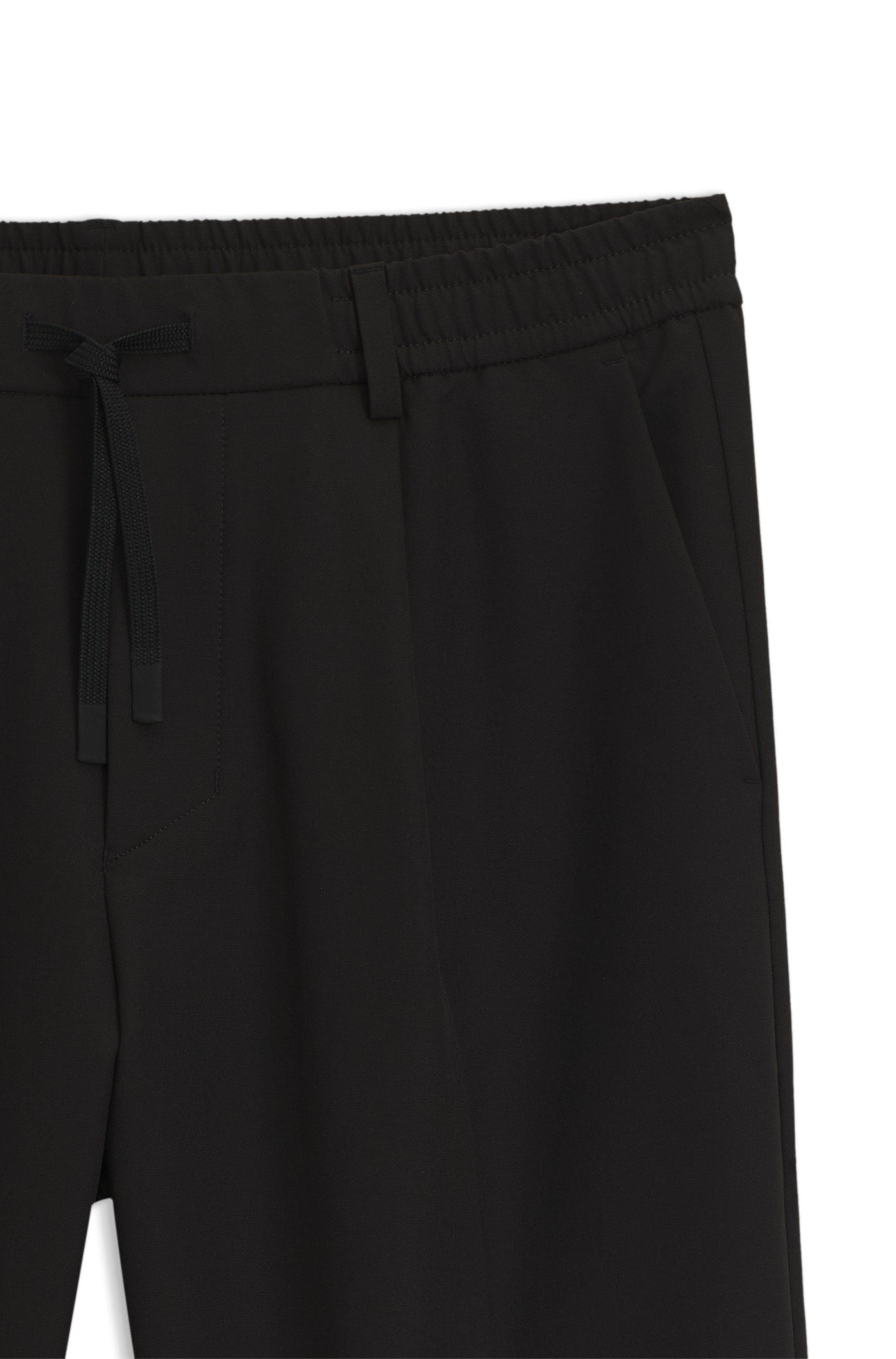 BOSS GREEN Webhose T Convert-Pleat mit Zugbund und Markenlabel Bundfaltenhose Anzughose Stretchhose