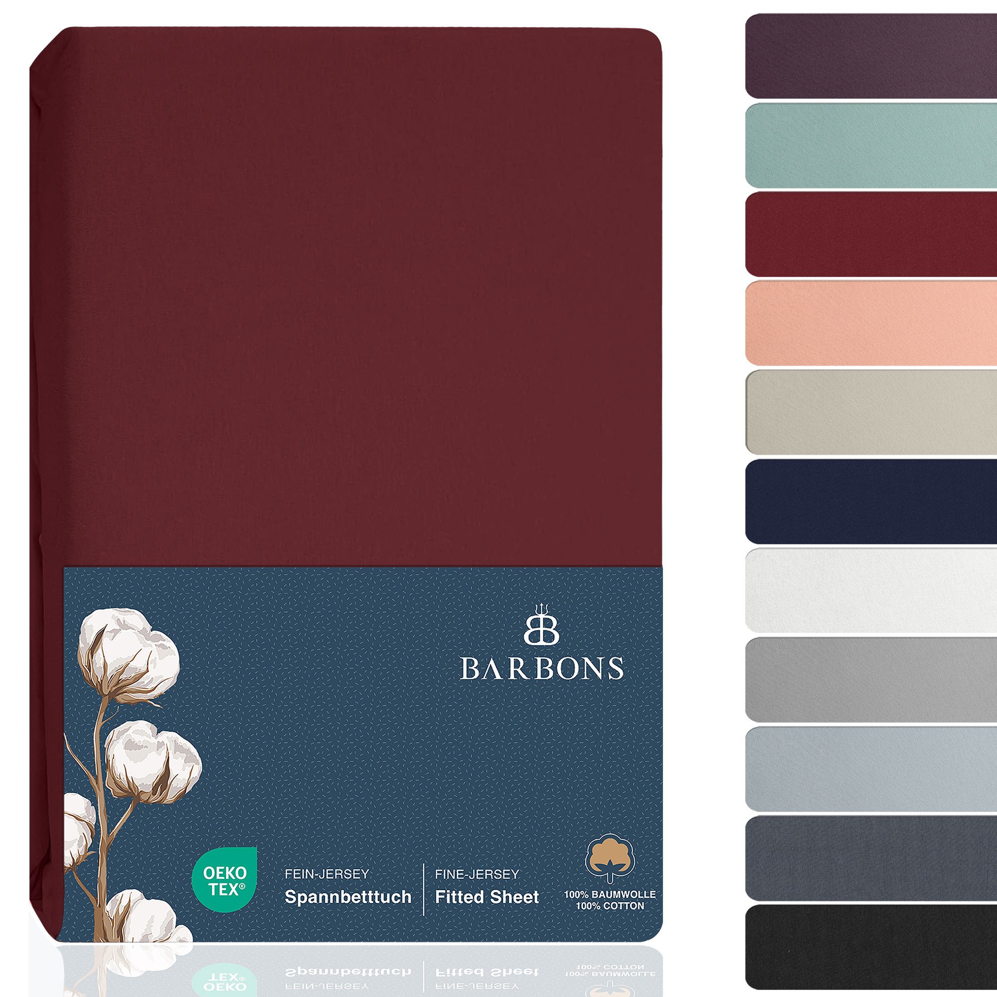BARBONS Spannbettlaken Jersey Bettlaken, 145 g/m² günstig online kaufen