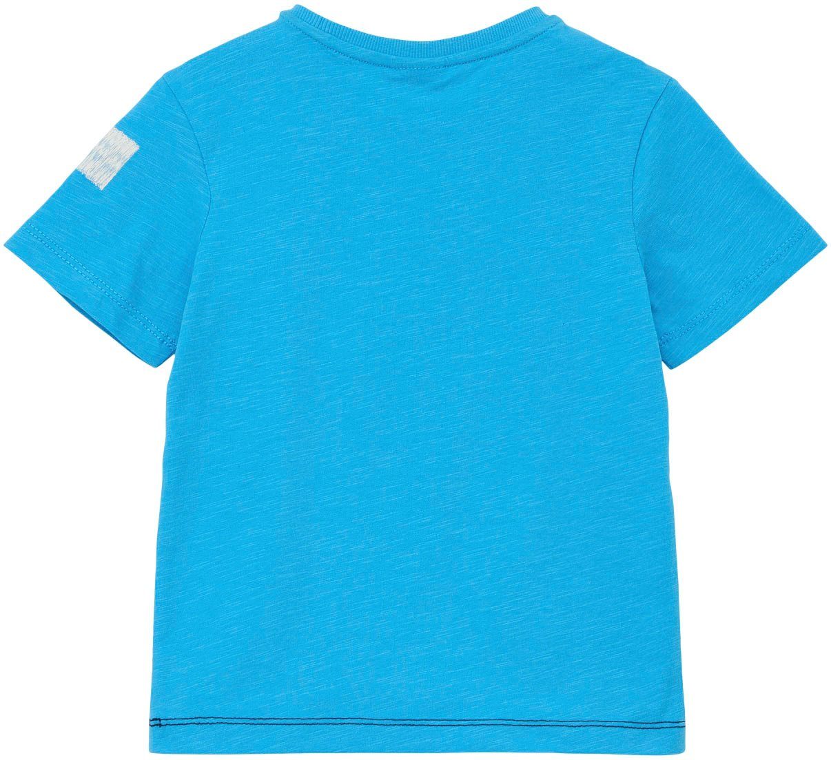 blue green T-Shirt am Stickereien Junior Arm s.Oliver