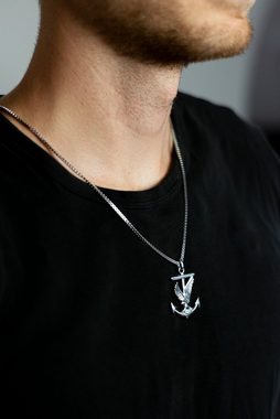 LUISIA® Kette mit Anhänger "Anker mit Adler" 79088 - 925 Silber - Massive Halskette (50 cm Länge), aus Sterling Silber