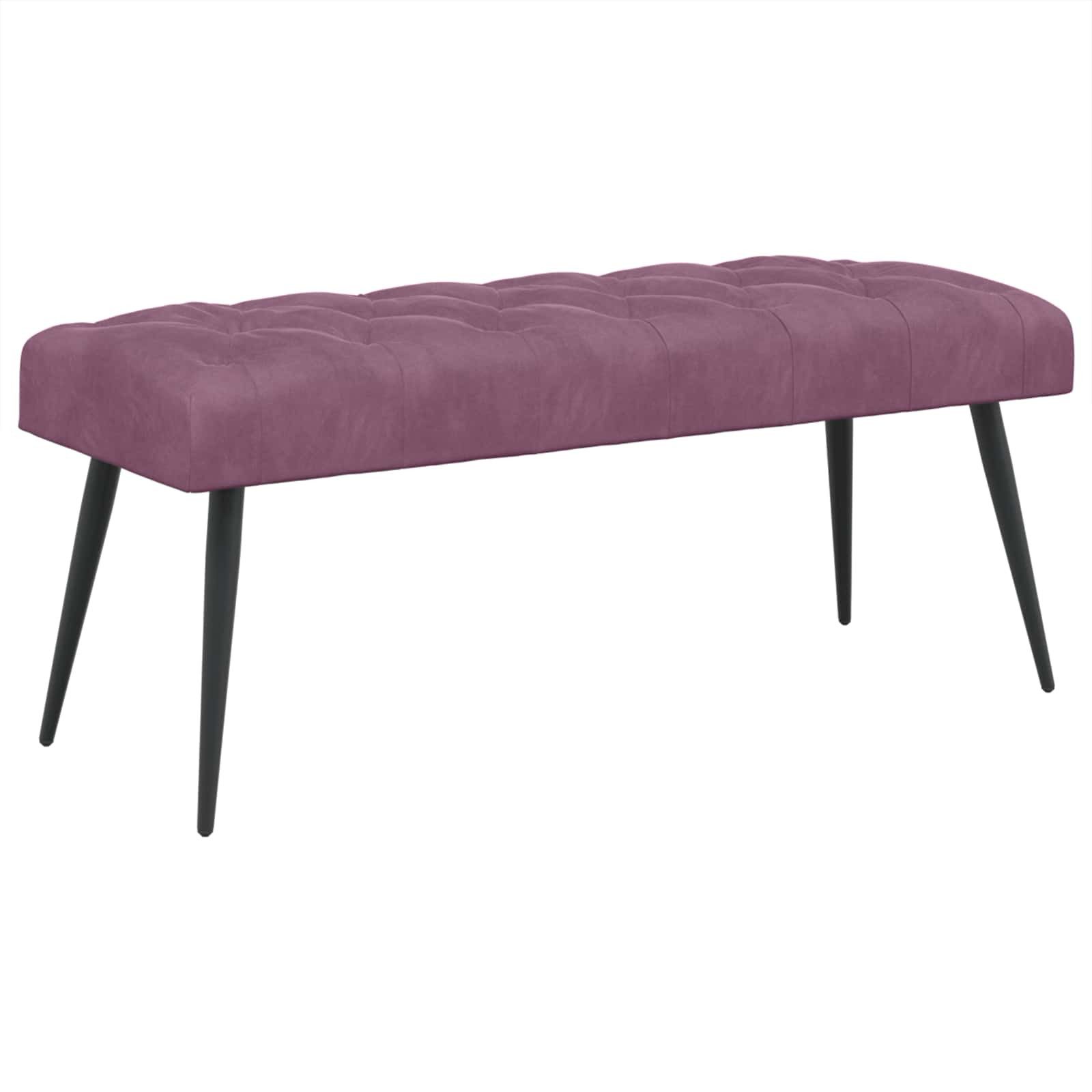 vidaXL Sitzbank Bank mit Knopfheftung Lila 110 x 40 x 46 cm Samt (1-St)
