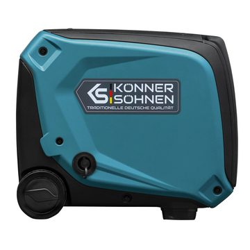 Könner & Söhnen Stromerzeuger KS 4000iEG S, 4,00 in kW, (66 dB Lpa 7m, 2хSchuko 230 V, 2 USB-Anschlüsse, 1-tlg., LED-Anzeige, einfacher Elektrostart, ECONOMY-Modus), Kupferwicklung, Kurzschluss- und Überlastschutz, EURO V