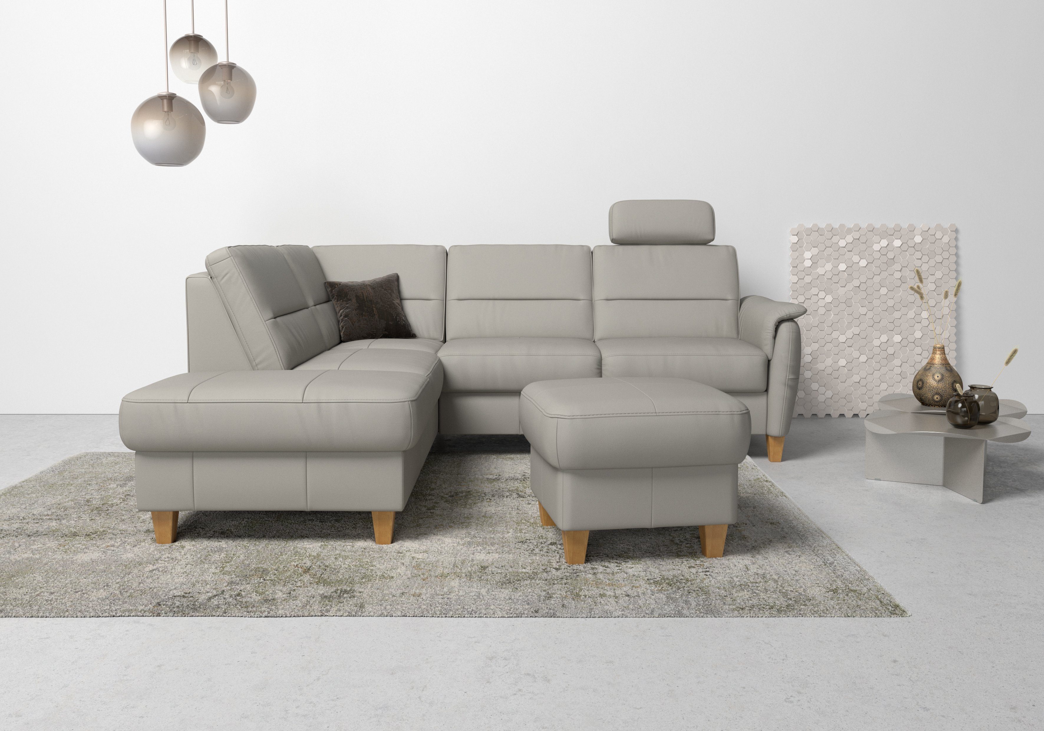 Home affaire Ecksofa Palmera L-Form, Federkern, günstig online kaufen
