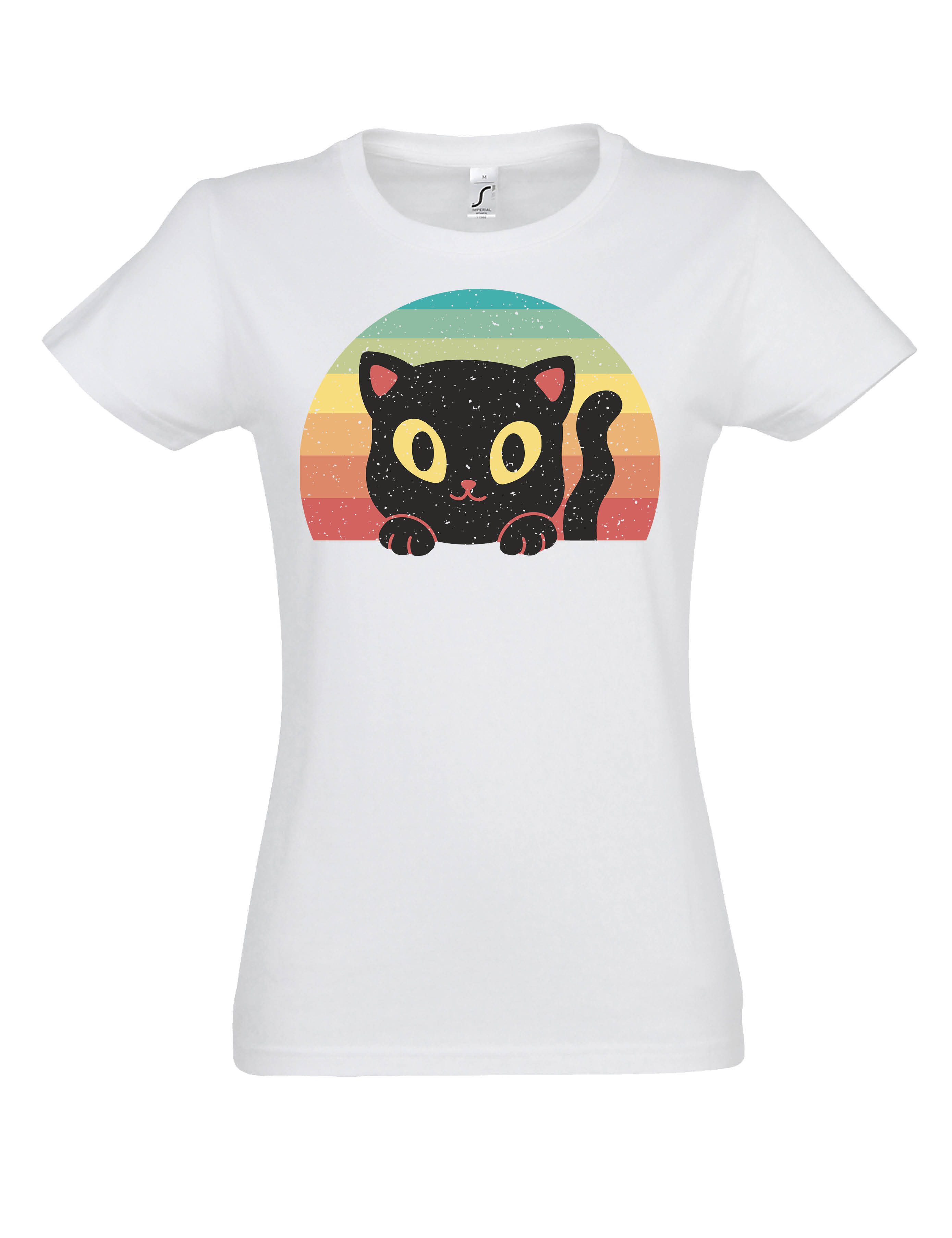 Youth Designz Print-Shirt "Retro Black Cat" günstig online kaufen