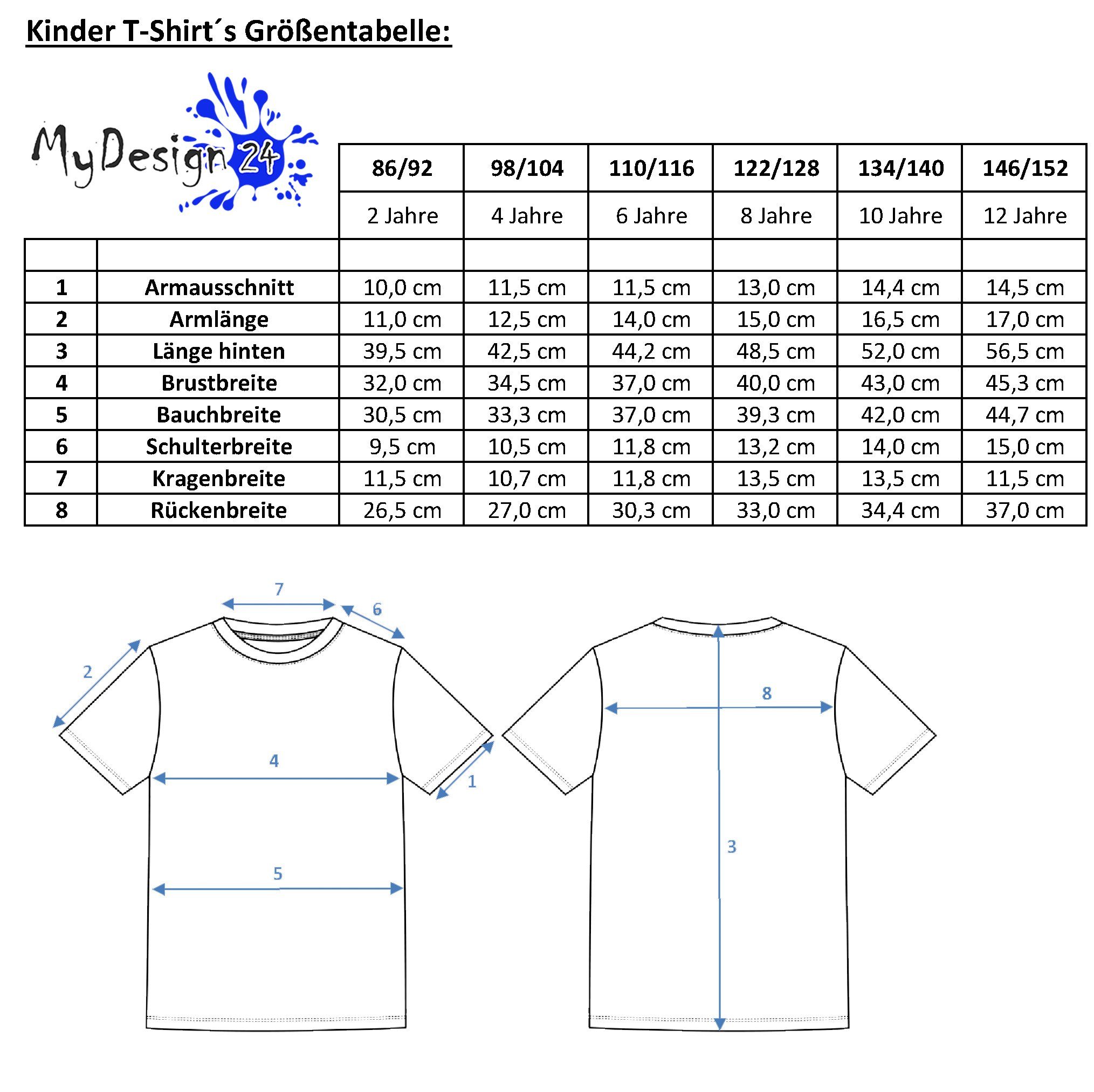 bedrucktes aqua T-Shirt MyDesign24 Kinder mit 100% Dino T-Shirt blau mit Triceratops Aufdruck, Baumwolle i52