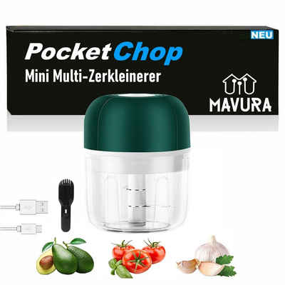 MAVURA Akku-Zerkleinerer PocketChop Elektrischer Mini Zerkleinerer Akku Multi-Zerkleinerer, für Obst, Gemüse, Knoblauch, Zwiebeln und mehr