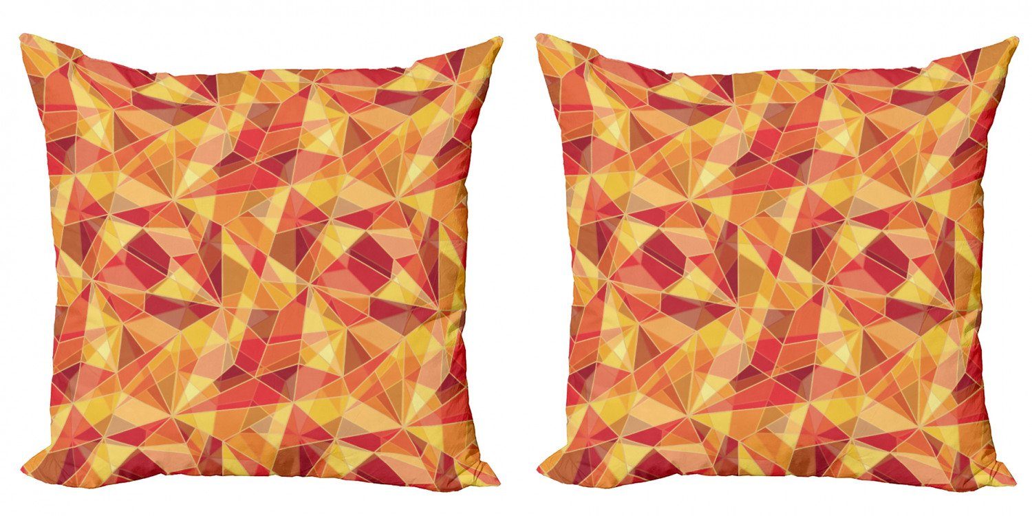 Kissenbezüge Modern Accent Doppelseitiger Digitaldruck, Abakuhaus (2 Stück), Geometrisch Mosaik Digital Stil