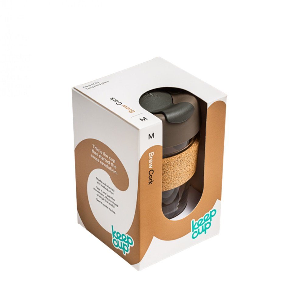 KeepCup KeepCup 340ml – Cork Braun Kork Manschette Deckel Coffee-to-go-Becher
