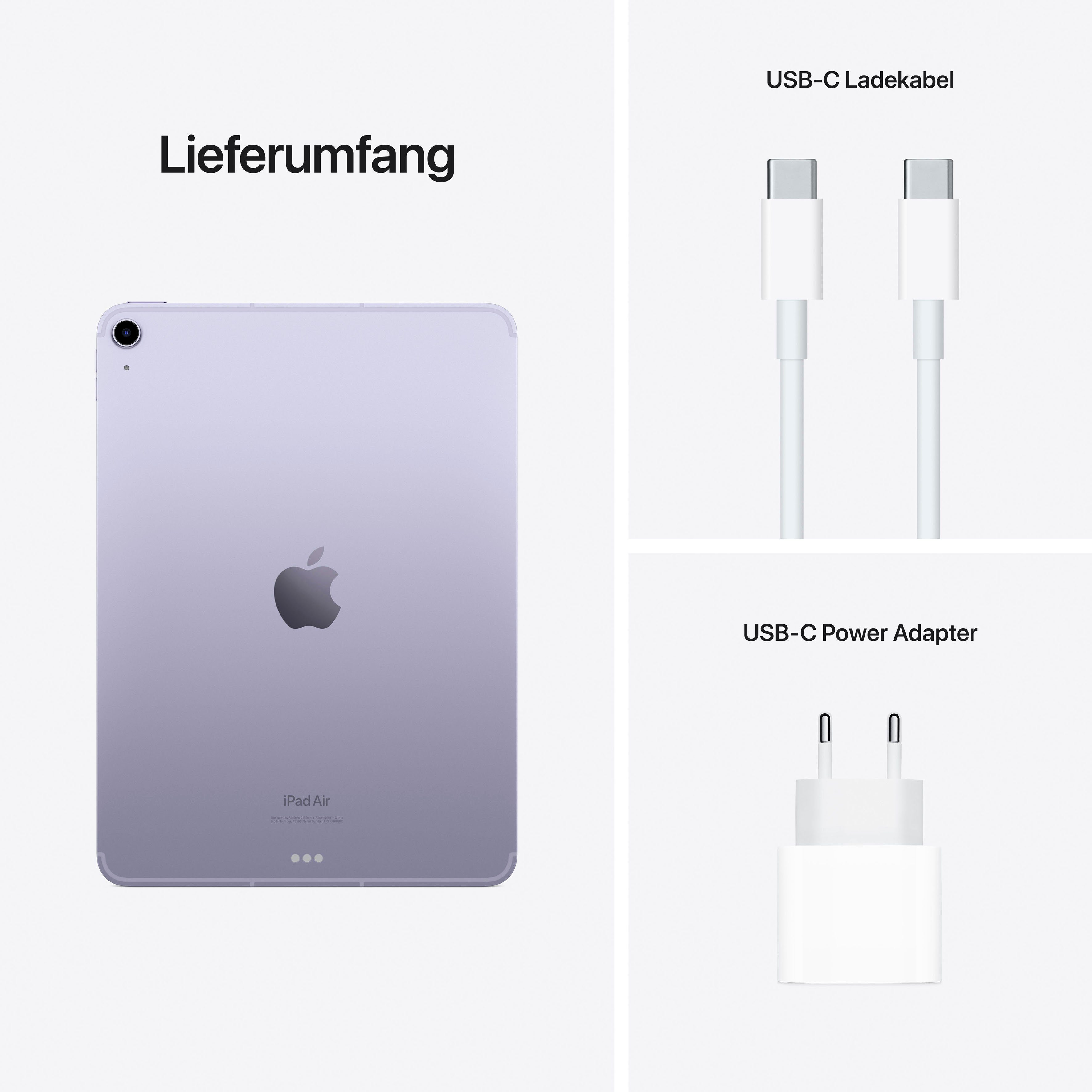 Apple iPadOS, iPad Tablet Air 5G) Purple GB, (2022) 64 (10,9",