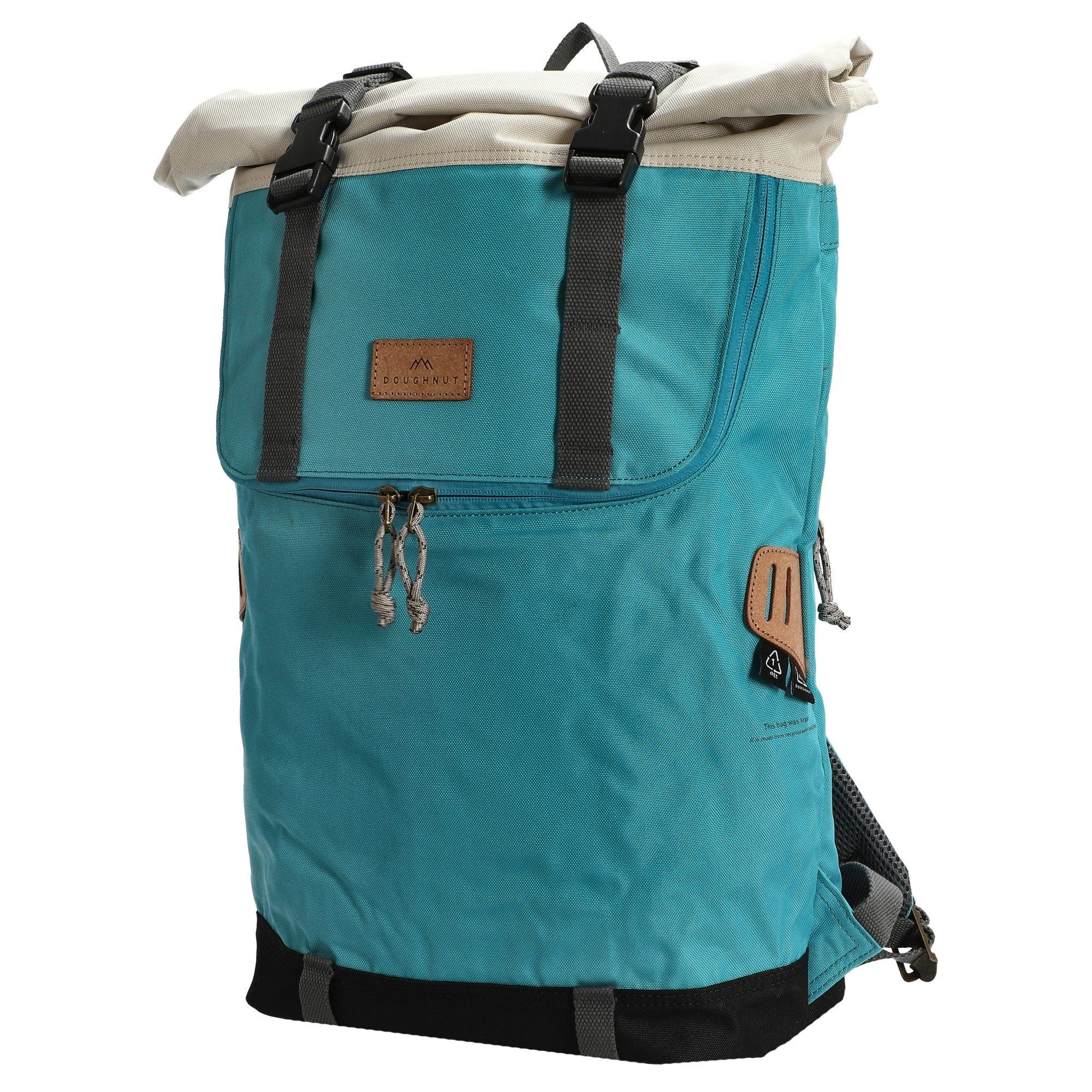 Doughnut Rucksack Christopher Reborn 18 - Rolltop Rucksack 15" 45 cm (lagoon x stone)