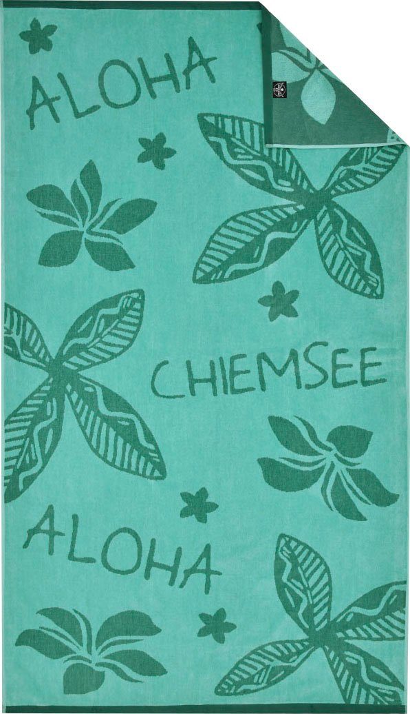 floralen türkisblaue Chiemsee Farben Muster (1-St), mit Strandtuch einem Oahu, Frottier