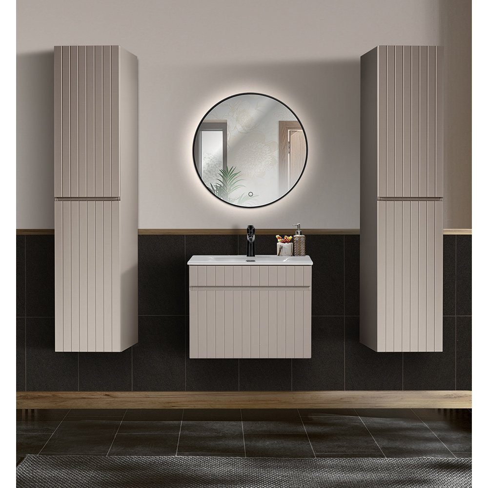 Badmöbel-Set Badezimmer-set "MILENA"IN Kaschmir 60Cm.