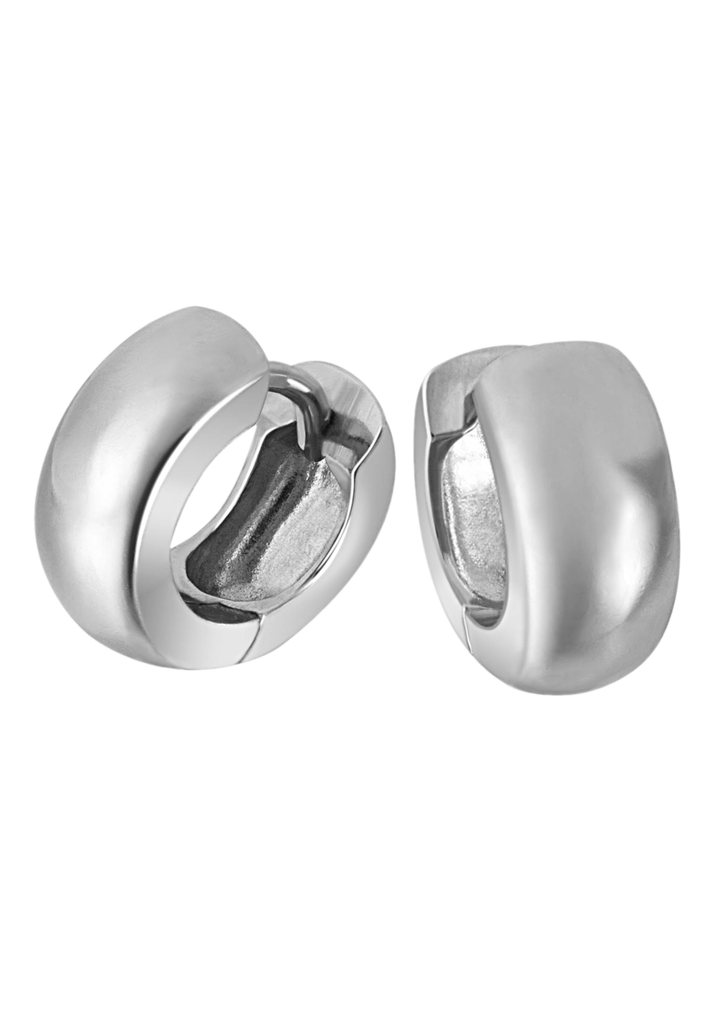 Paar Creolen Schmuck Geschenk Silber 925 Klappcreole glänzend