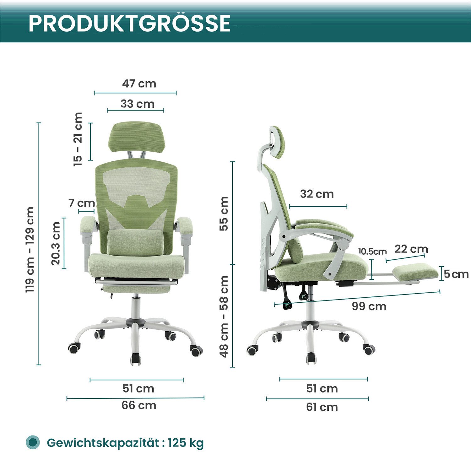 ANYSUN Gaming-Stuhl Bürostuhl ergonomischer Stuhl Atmungsaktiver Netzbezug mit Fußstütze, Schreibtischstuhl mit Lendenwirbelstütze und höhenverstellbar