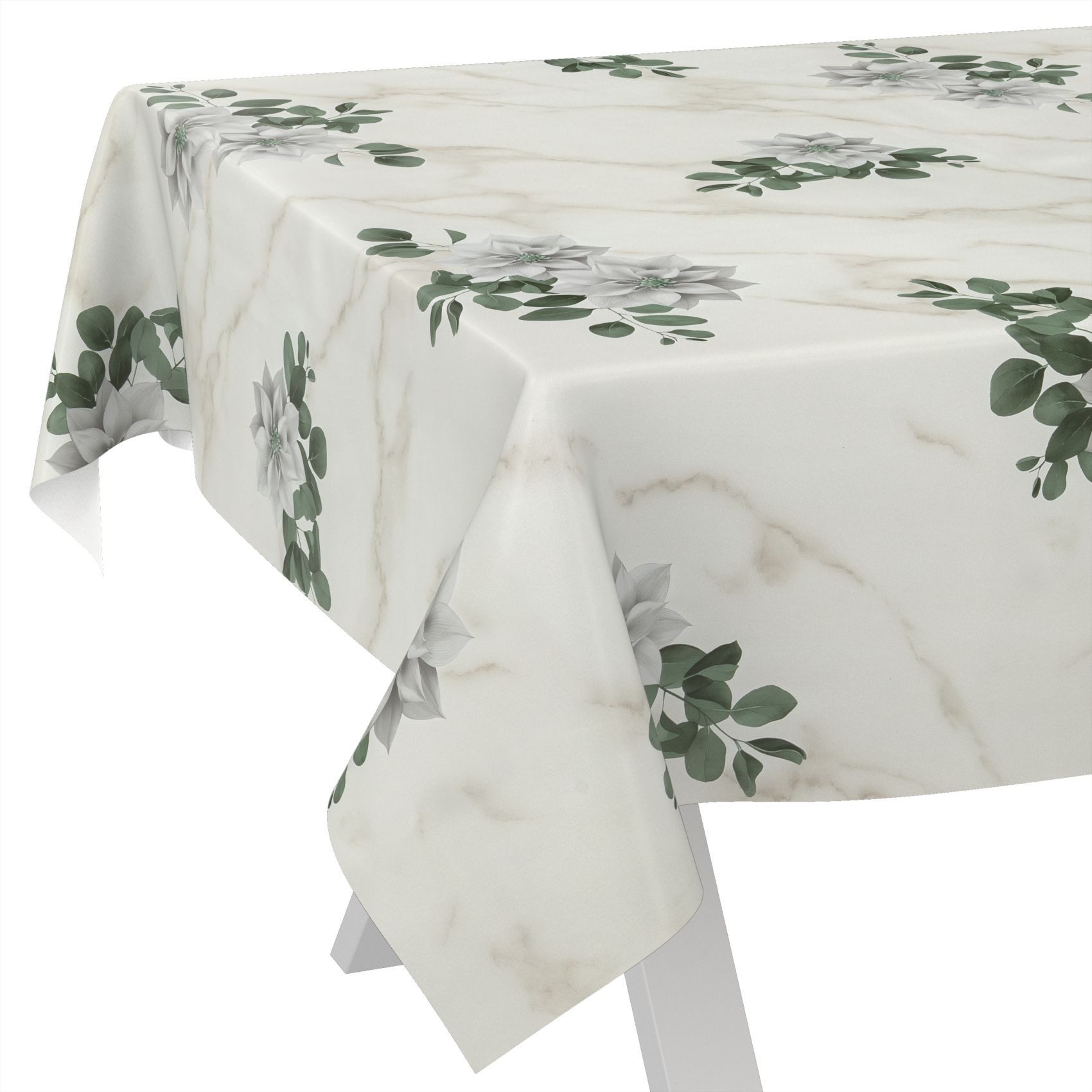 ANRO Tischdecke Wachstuch abwaschbar Marmor Blumen günstig online kaufen
