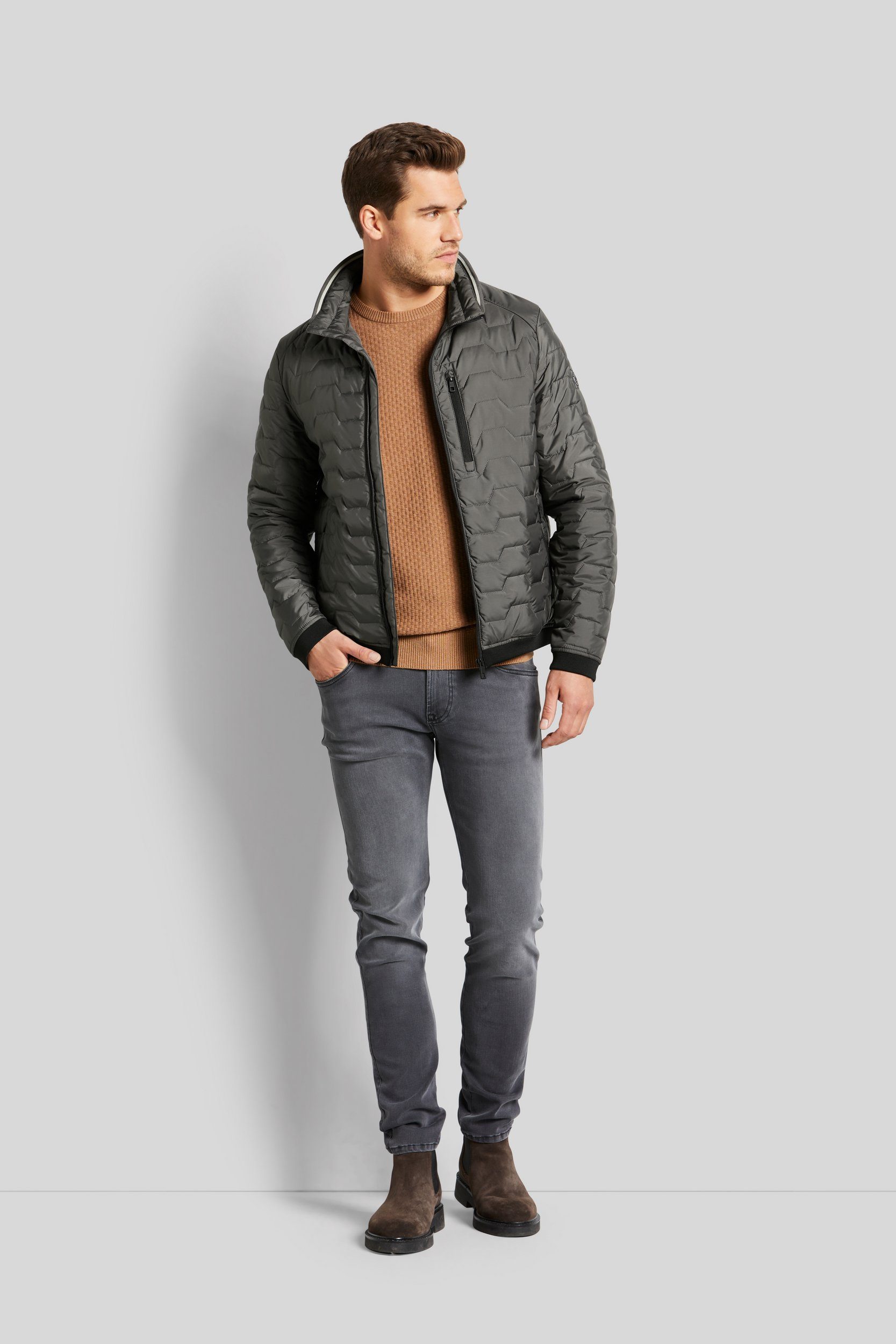 bugatti Blouson mit modernem Stehkragen