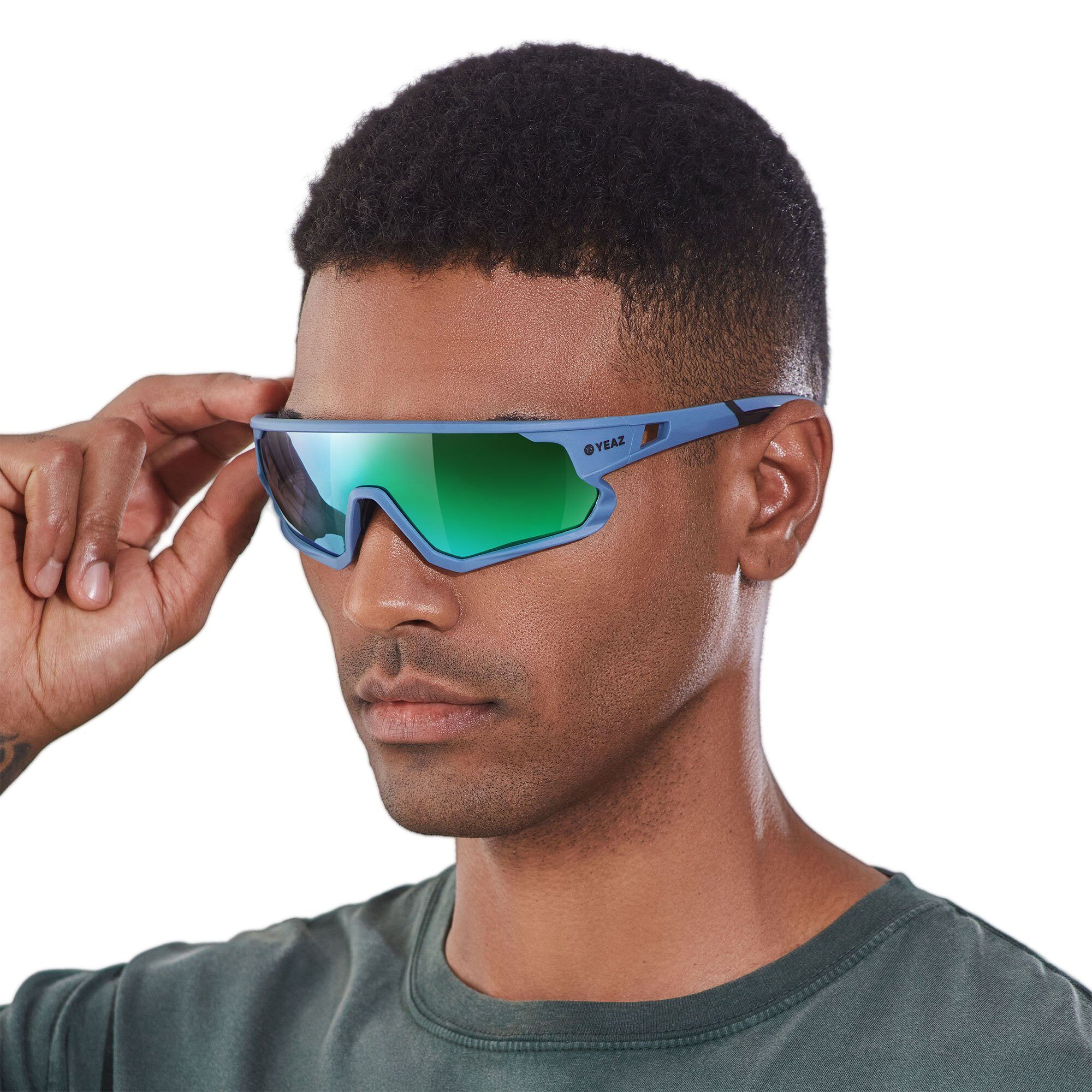 YEAZ Sportbrille SUNRISE sport-sonnenbrille cyan blue/green, Guter Schutz bei optimierter Sicht