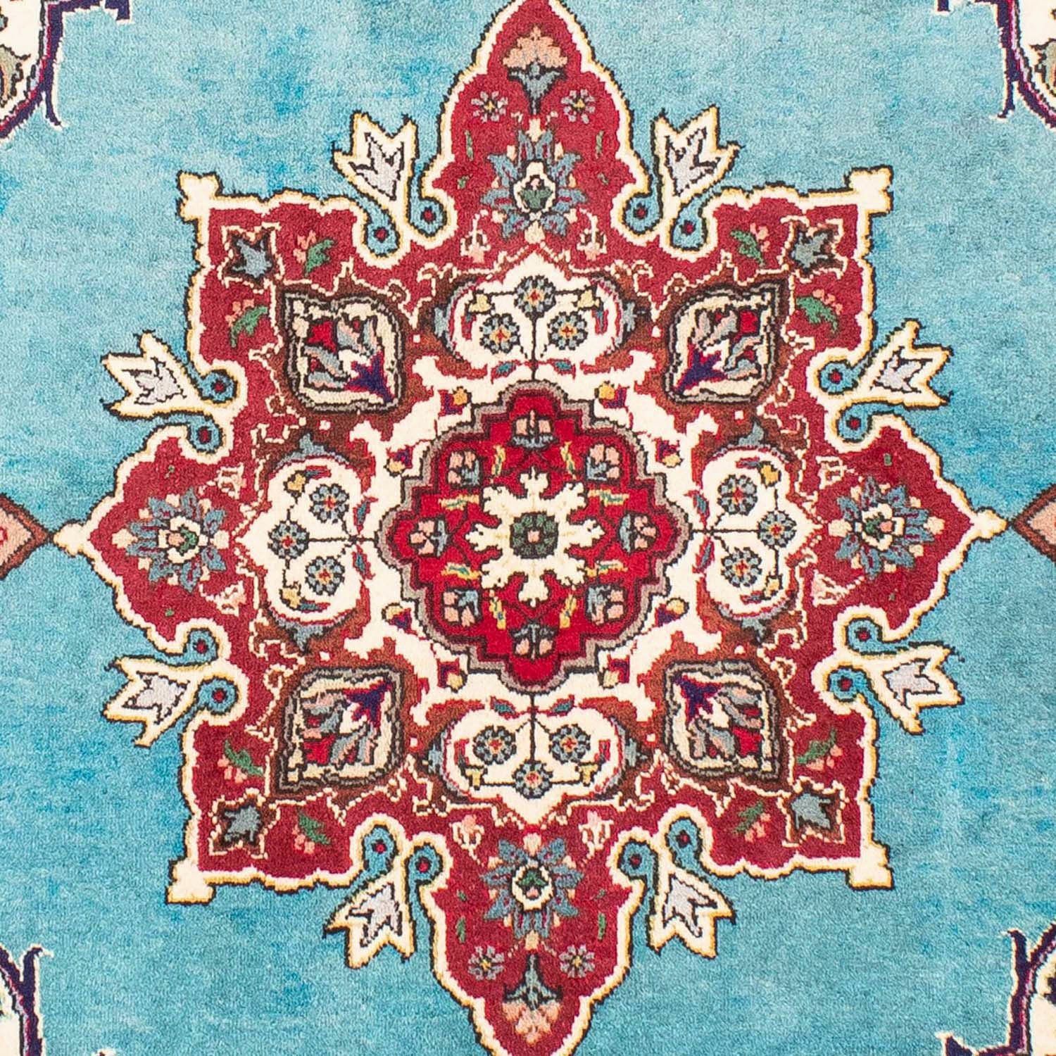 Wollteppich Täbriz Medaillon cm, Höhe: Zertifikat mit 10 rechteckig, mm, x 300 203 Unikat Turchese morgenland