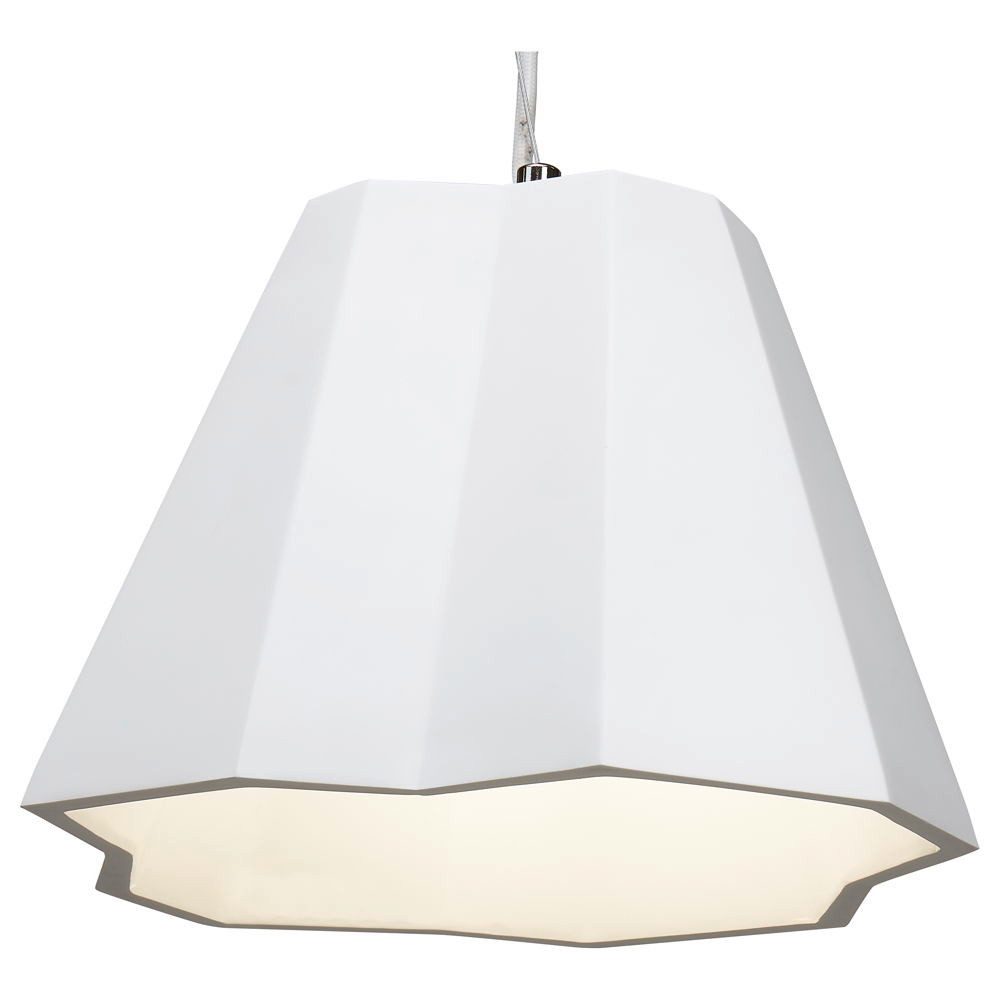 famlights Pendelleuchte Gipspendelleuchte Maria in Weiß E27 max. 40W