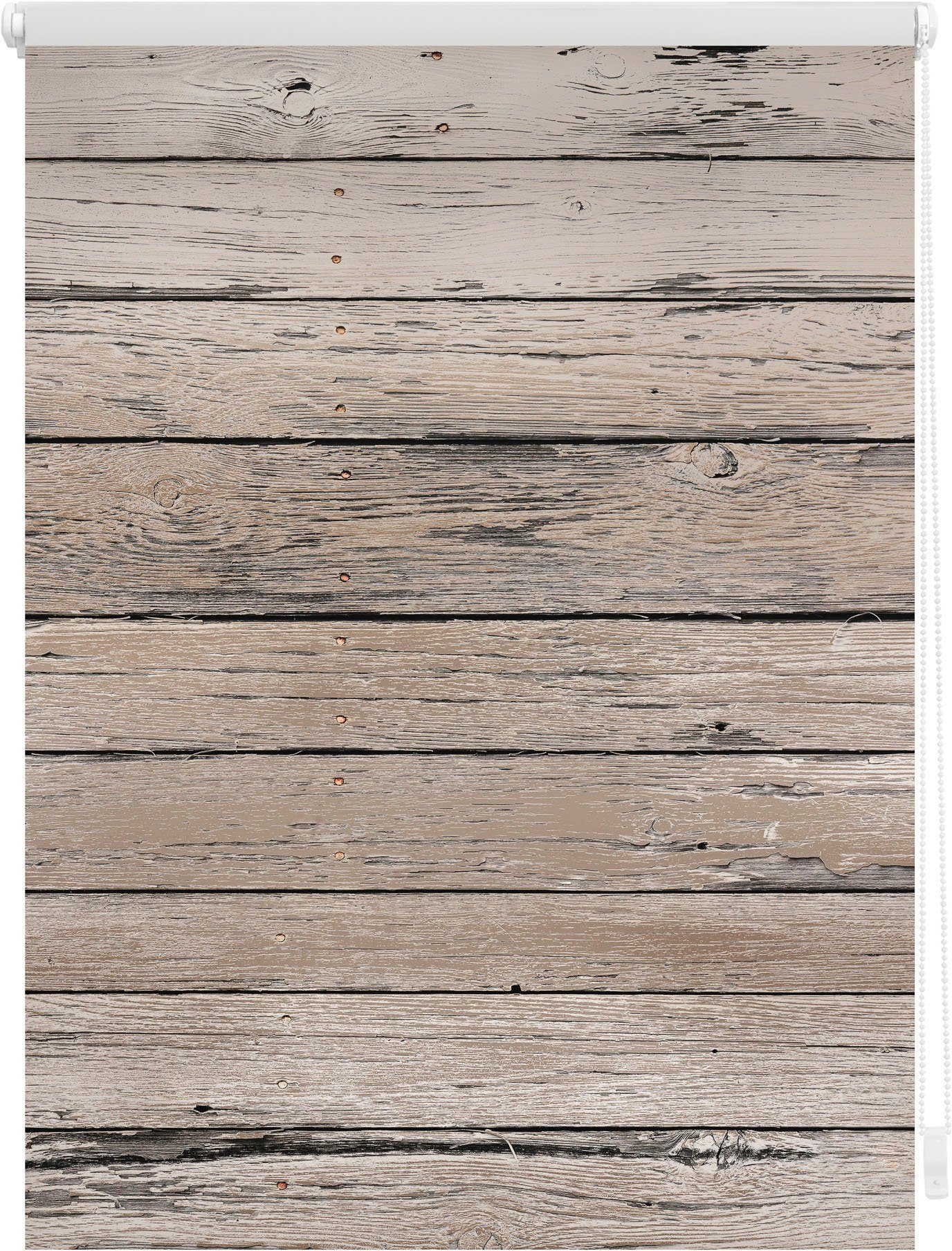 Seitenzugrollo Klemmfix Motiv Bretter Vintage, LICHTBLICK günstig online kaufen