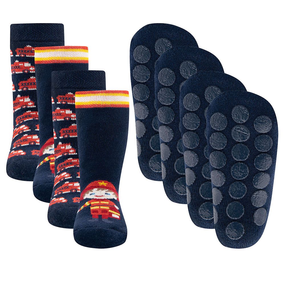 Ewers ABS-Socken Stoppersocken ABS 4er Pack Feuerwehr (4-Paar)