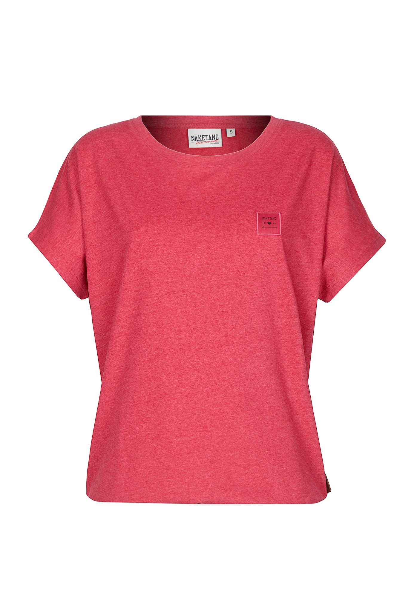 naketano T-Shirt Baumwolle Rundhals Kurzarm Streetwear Basic Sommershirt Damen (1-tlg) weich, bequem, casual, vegan, unifarben, gerader Schnitt, Alltag