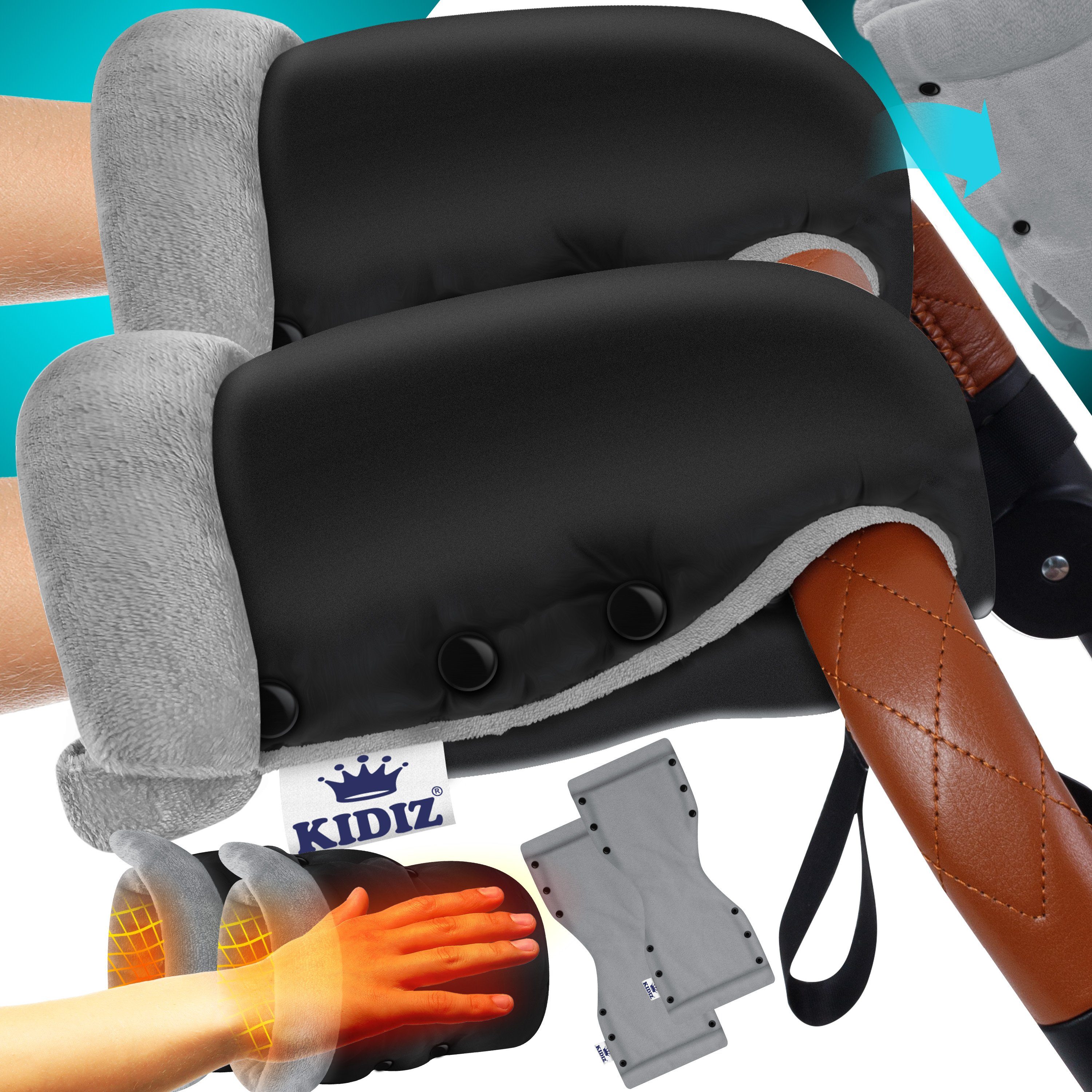 KIDIZ Kinderwagen-Handwärmer, Handwärmer Kinderwagen Handschuhe Handmuff  Kinderwagenmuff, Wir haben die perfekte Alternative zu klassischen  Handschuhen – Handwärmer!