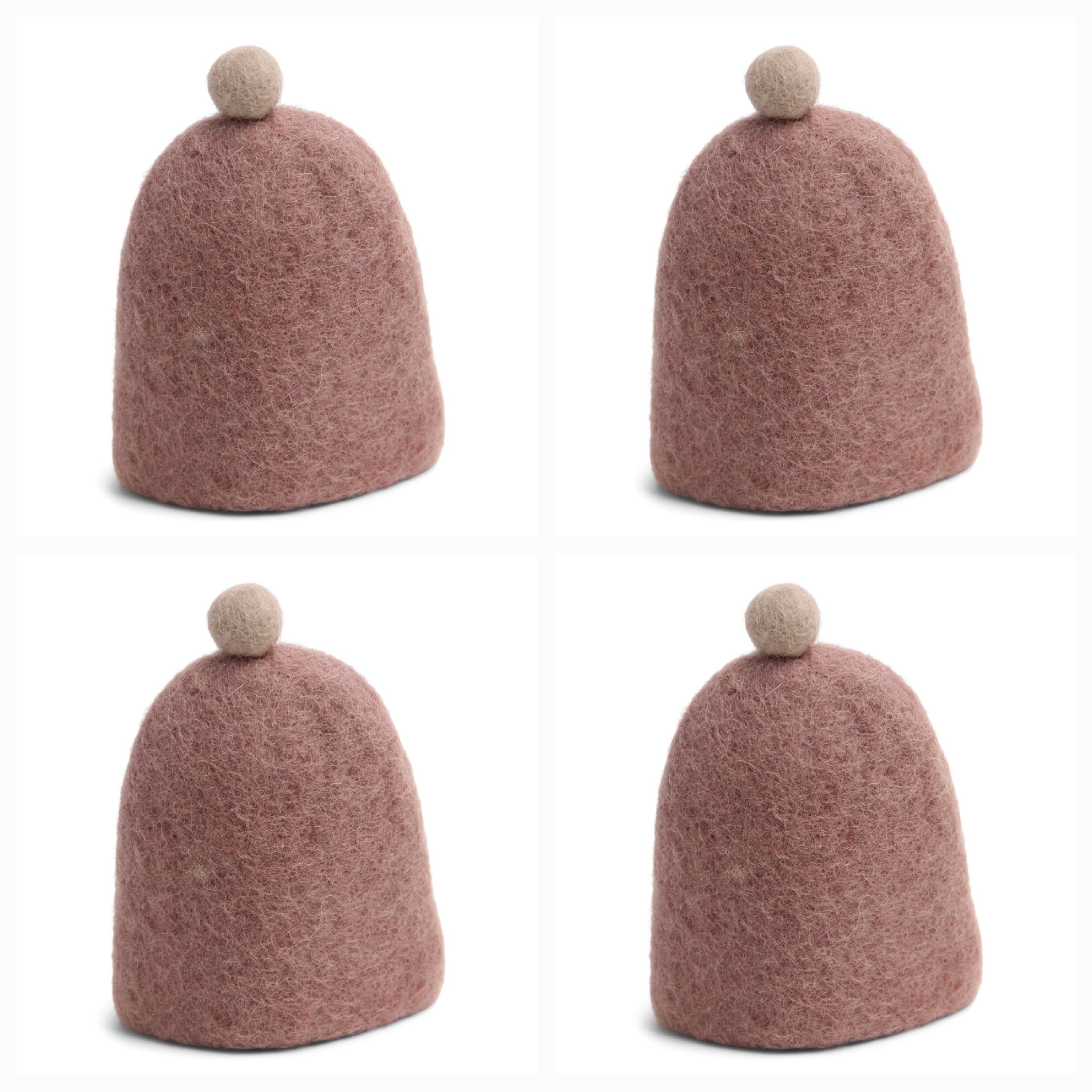 Gry & Sif Подставки для яиц Eierwärmer aus Filz, handmade & fairtrade, (Vier Eierwärmer, Vier Eierwärmer), fairtrade & handmade