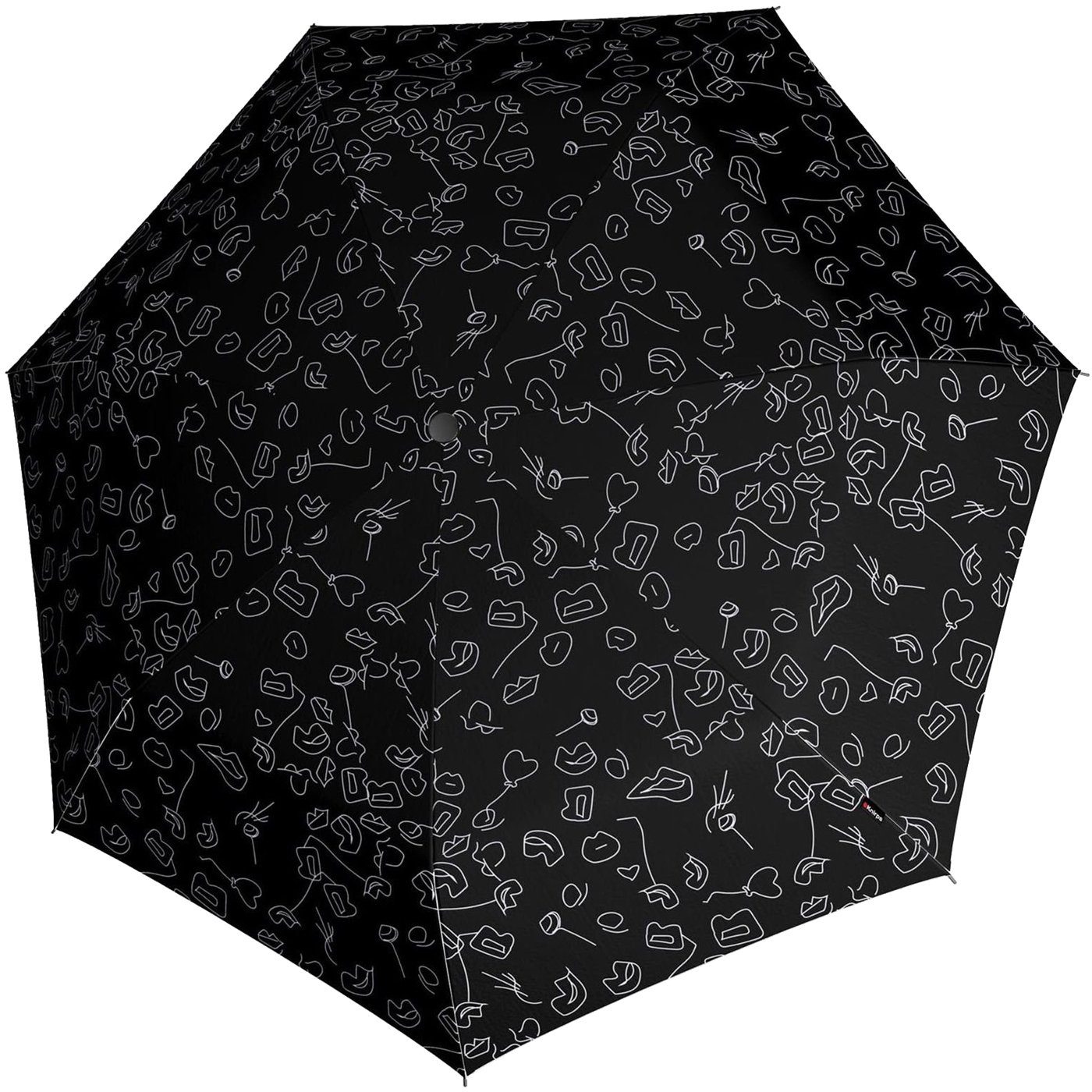 durch Etui, Befestigungsmöglichkeit Taschenregenschirm im mit Damen-Schirm X1 Knirps® die Speak mini Schlaufe